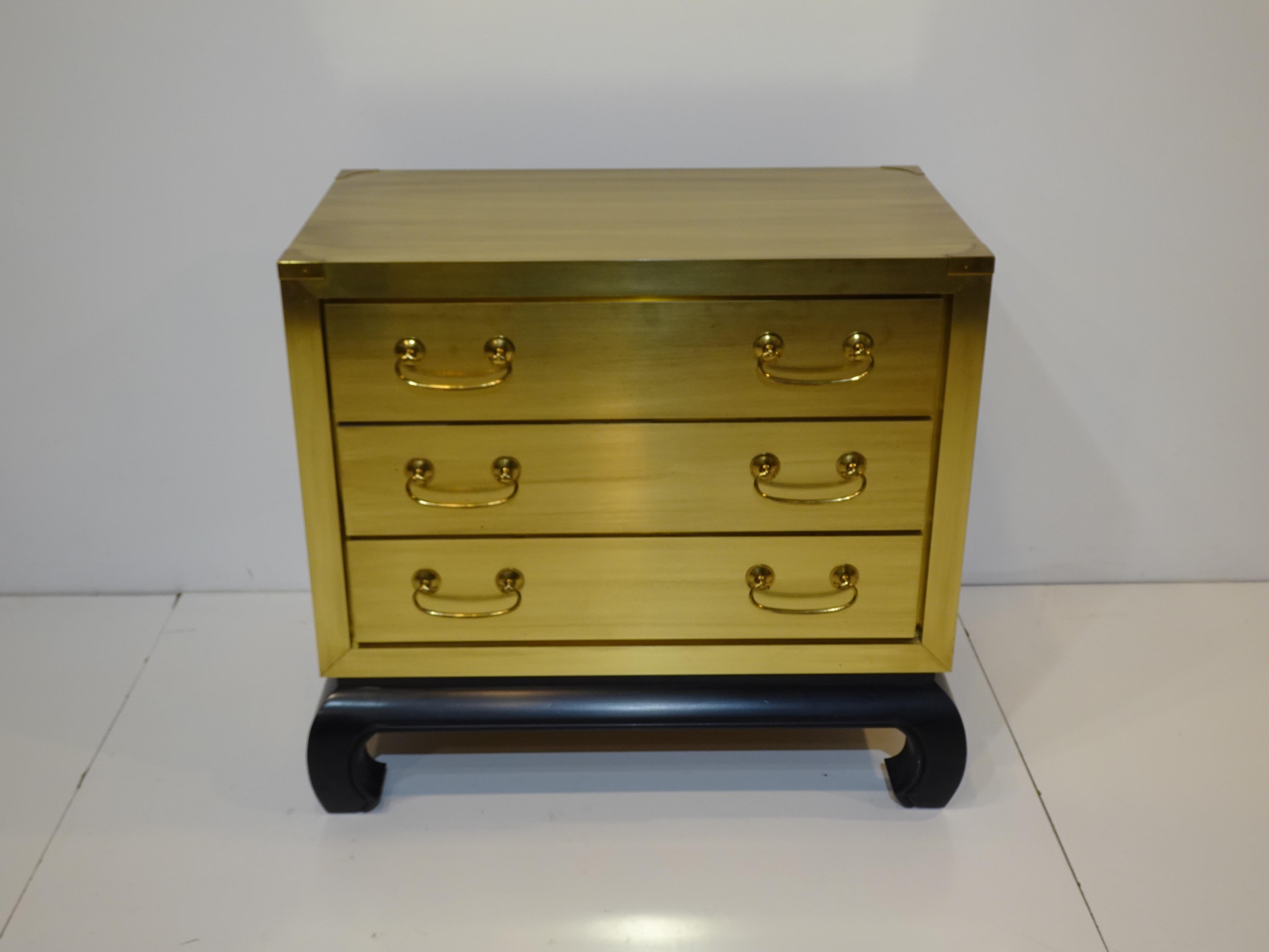 Brass Dresser Chest in the Style of Mastercraft 4