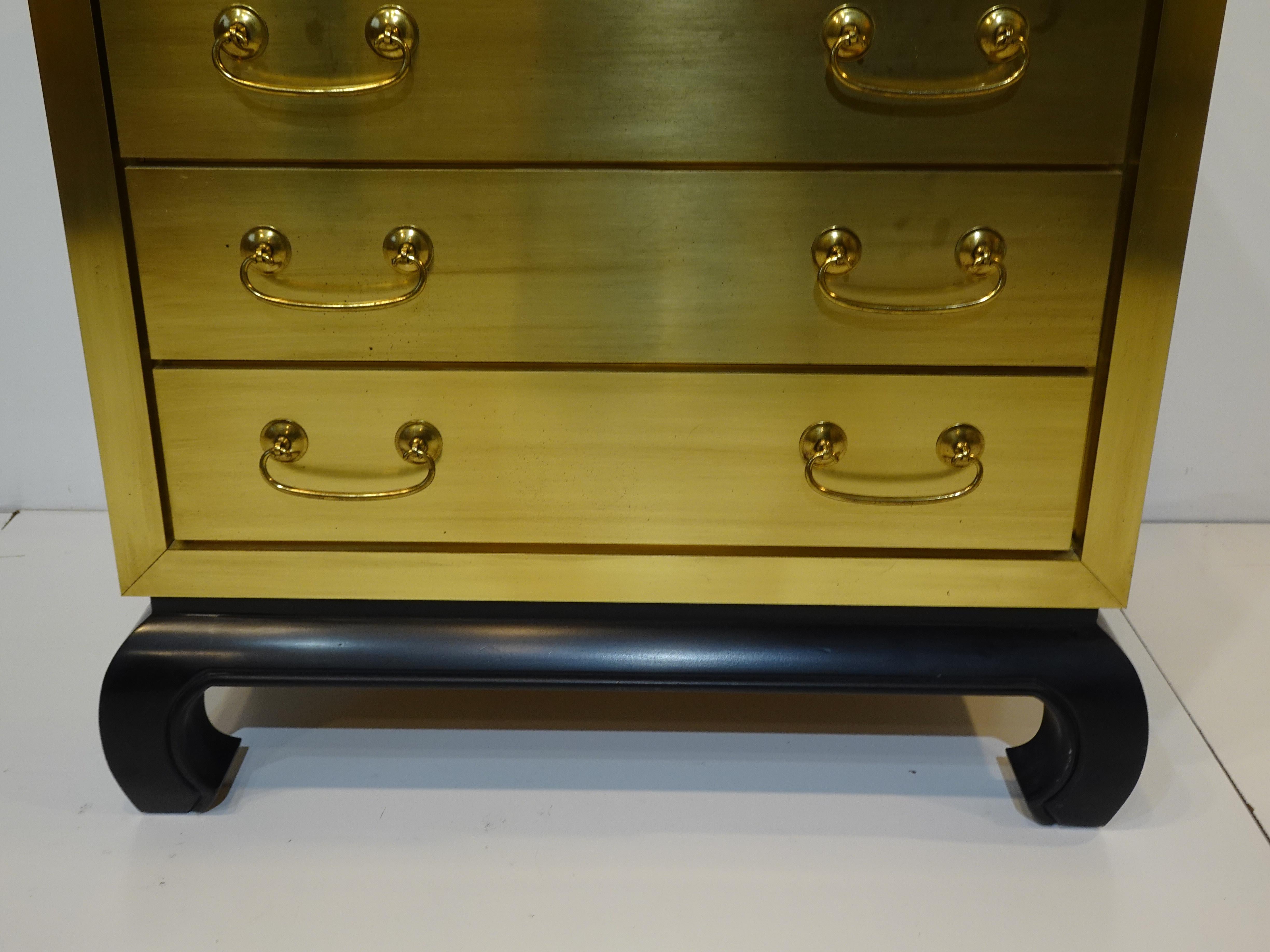 American Brass Dresser Chest in the Style of Mastercraft
