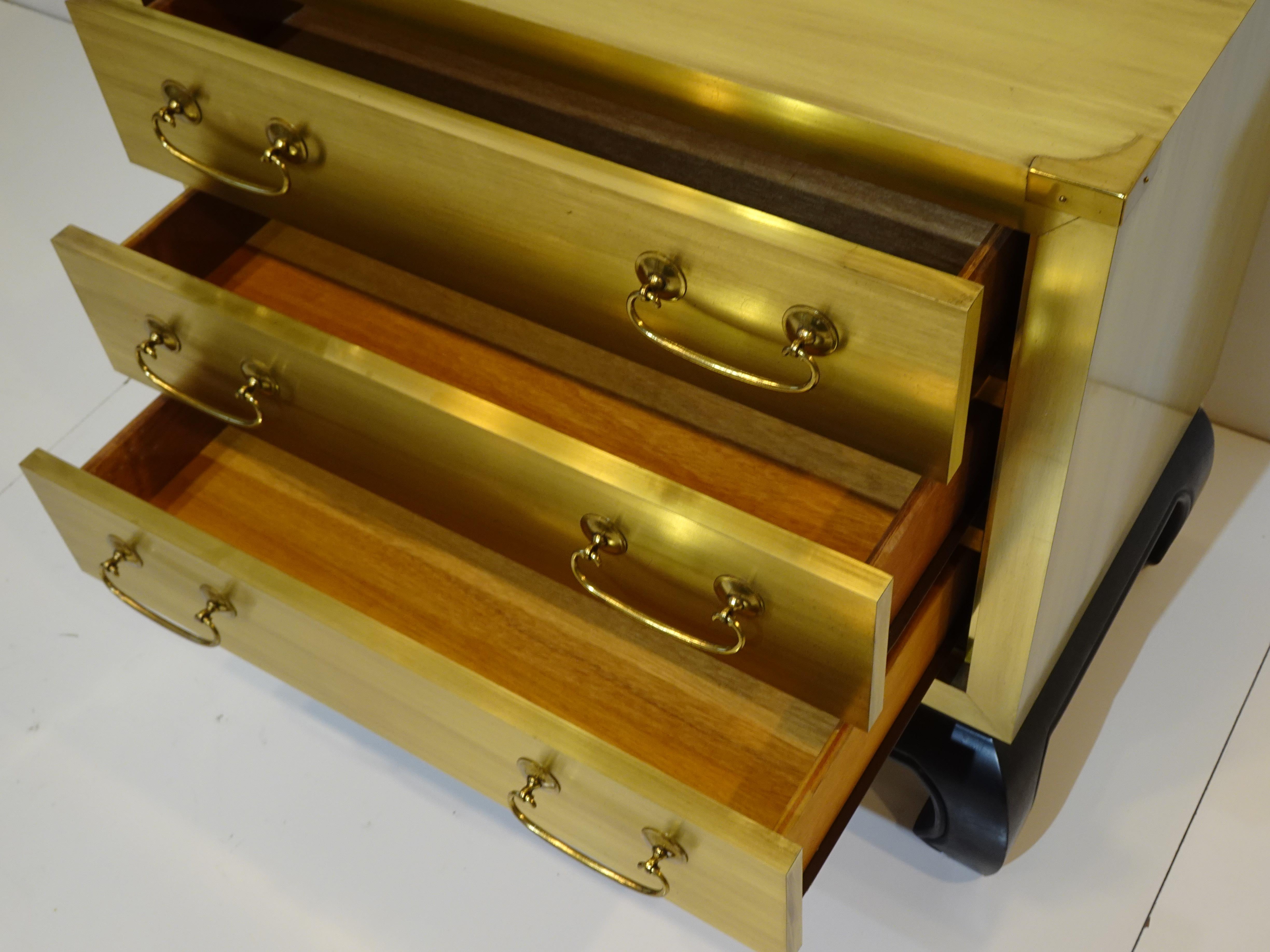 20th Century Brass Dresser Chest in the Style of Mastercraft