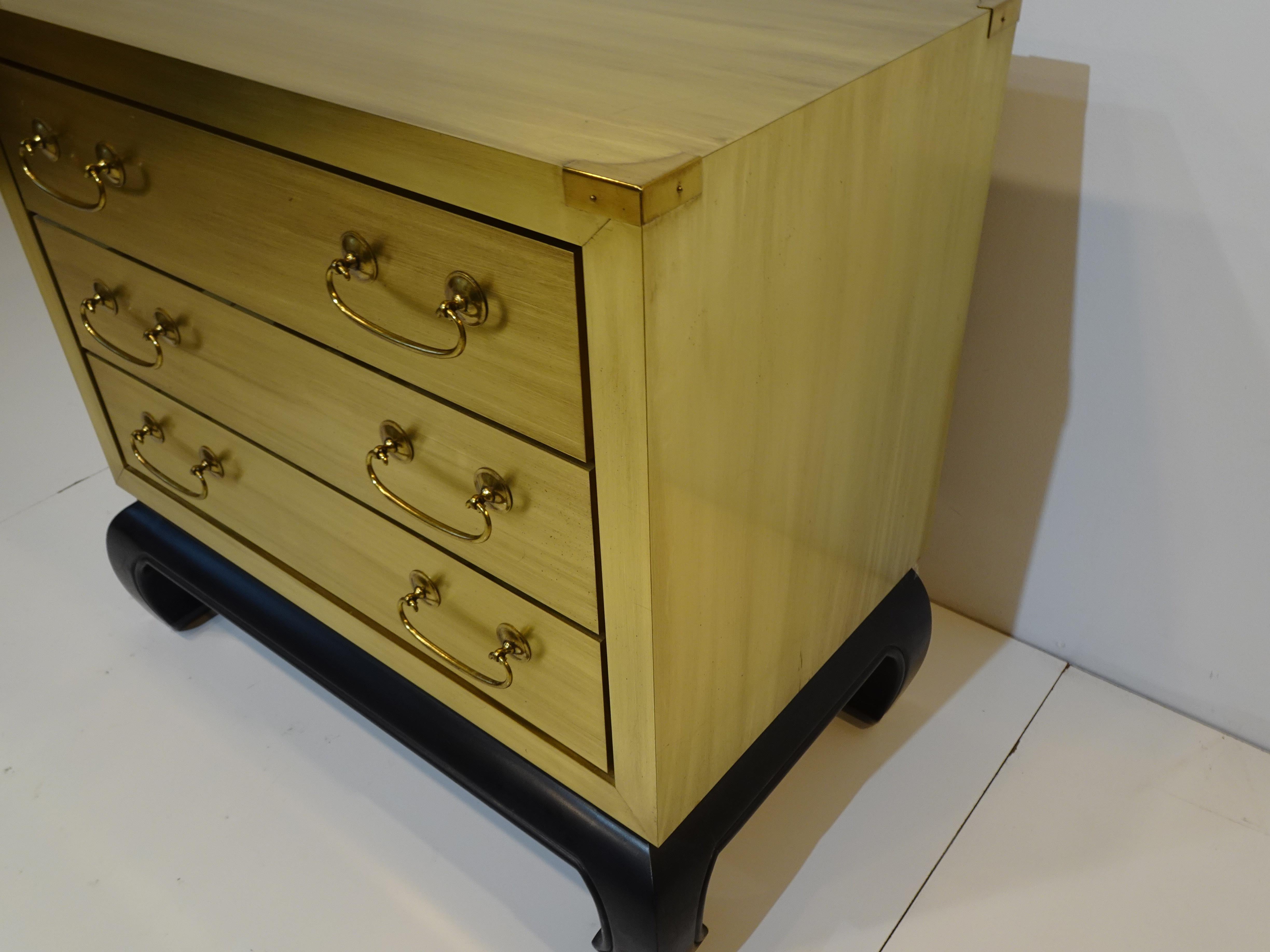 Brass Dresser Chest in the Style of Mastercraft 1