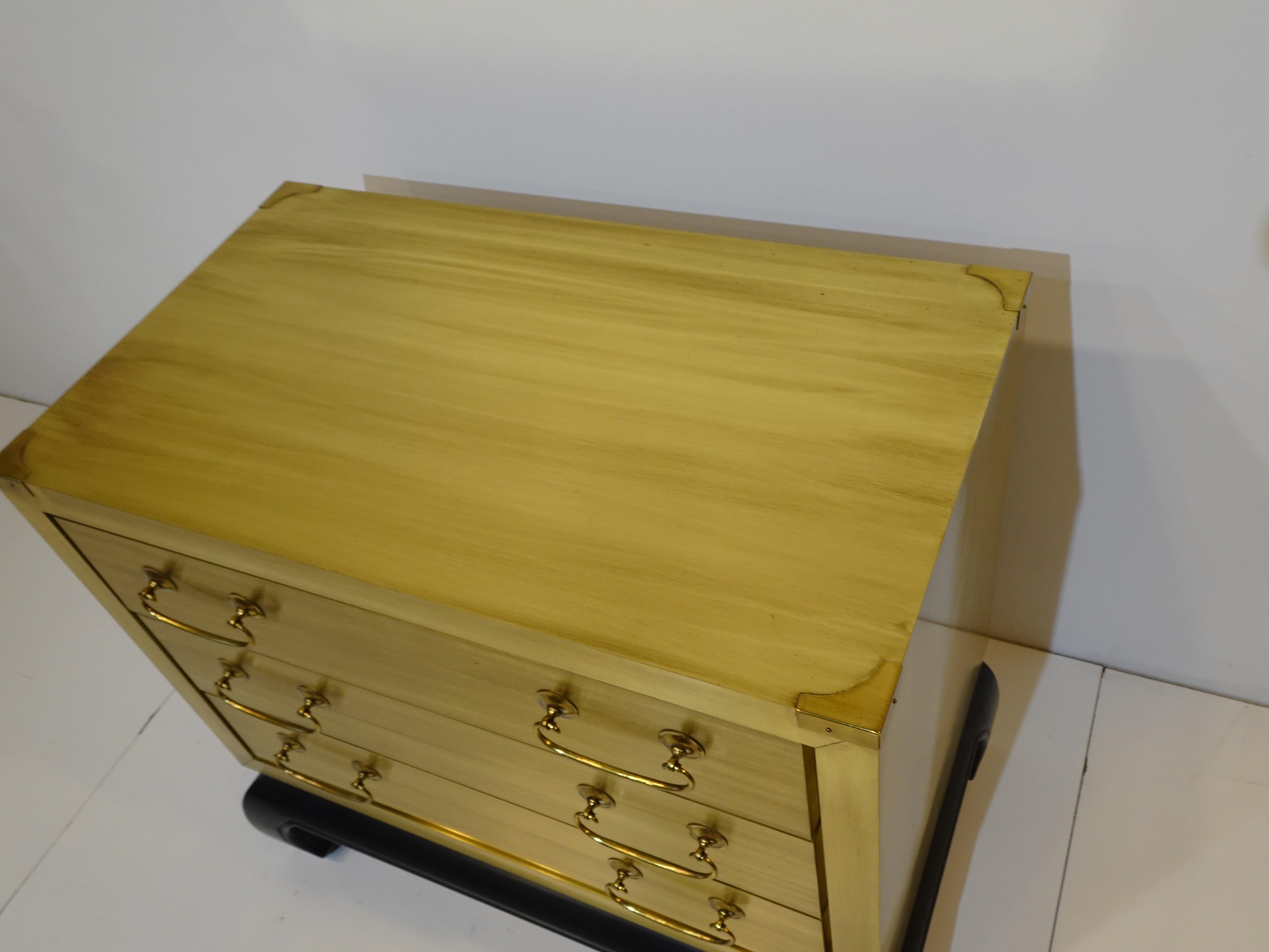 Brass Dresser Chest in the Style of Mastercraft 2