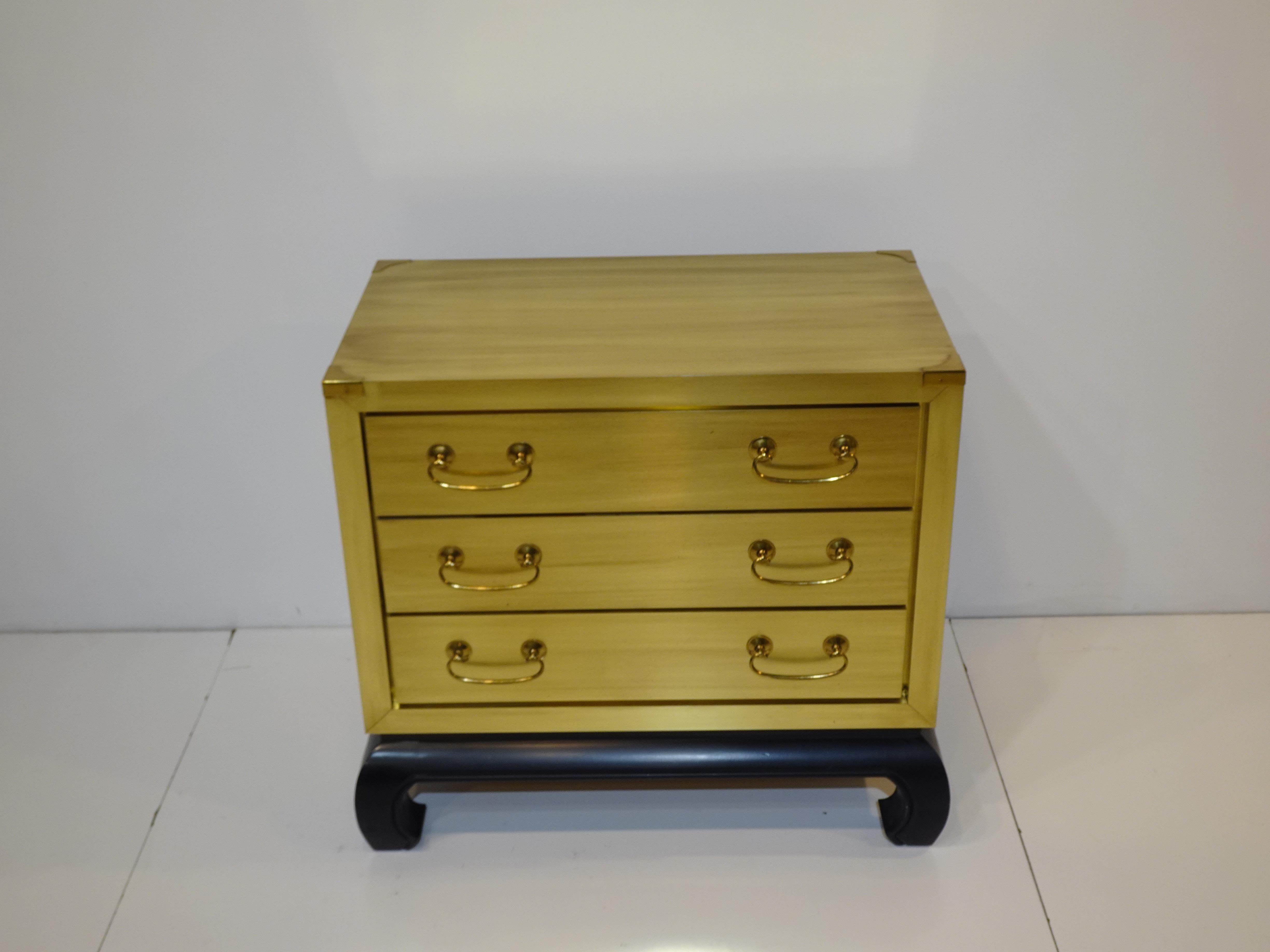 Brass Dresser Chest in the Style of Mastercraft 3