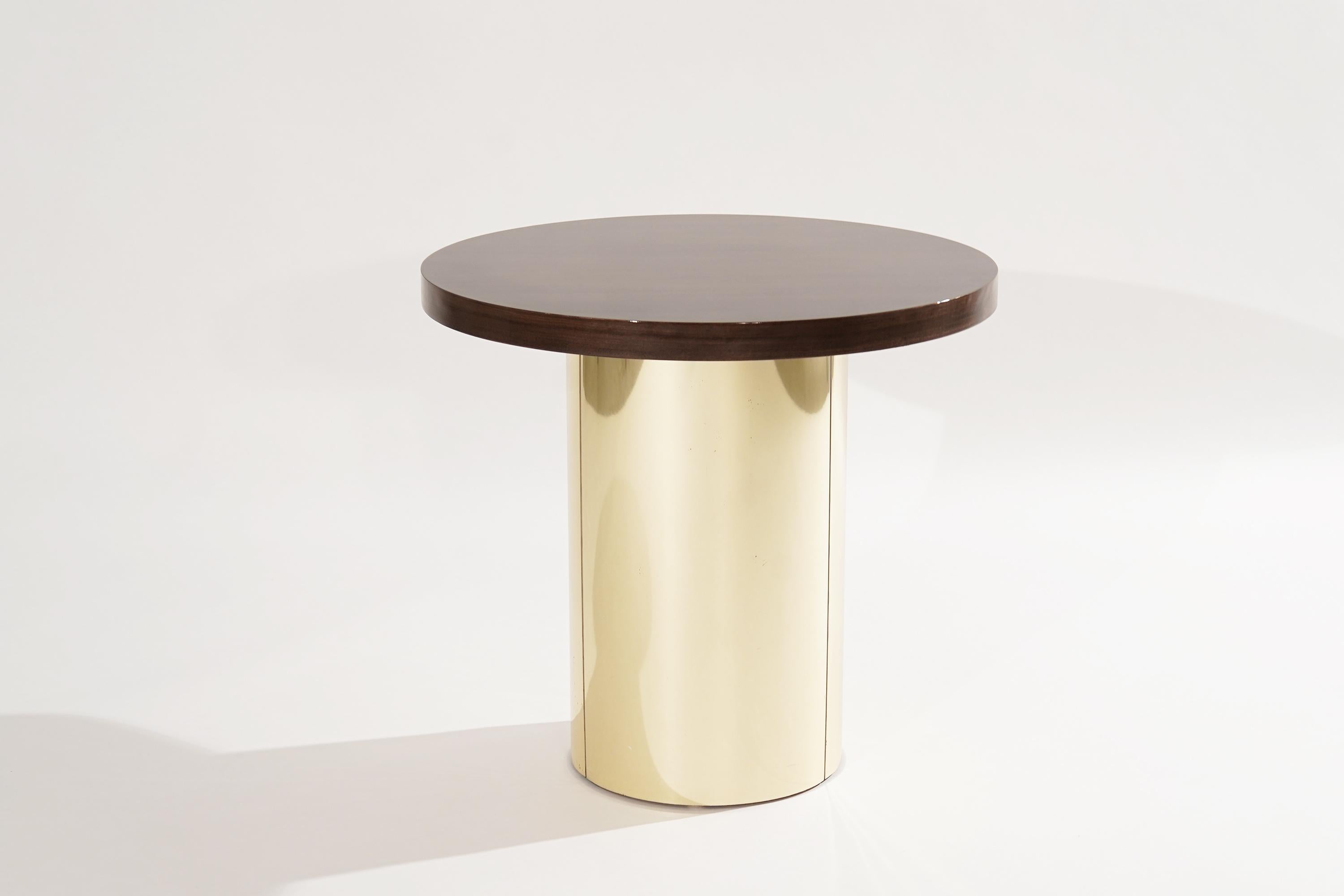 Mid-Century Modern Brass Drinks Table by Curtis Jere, 1968