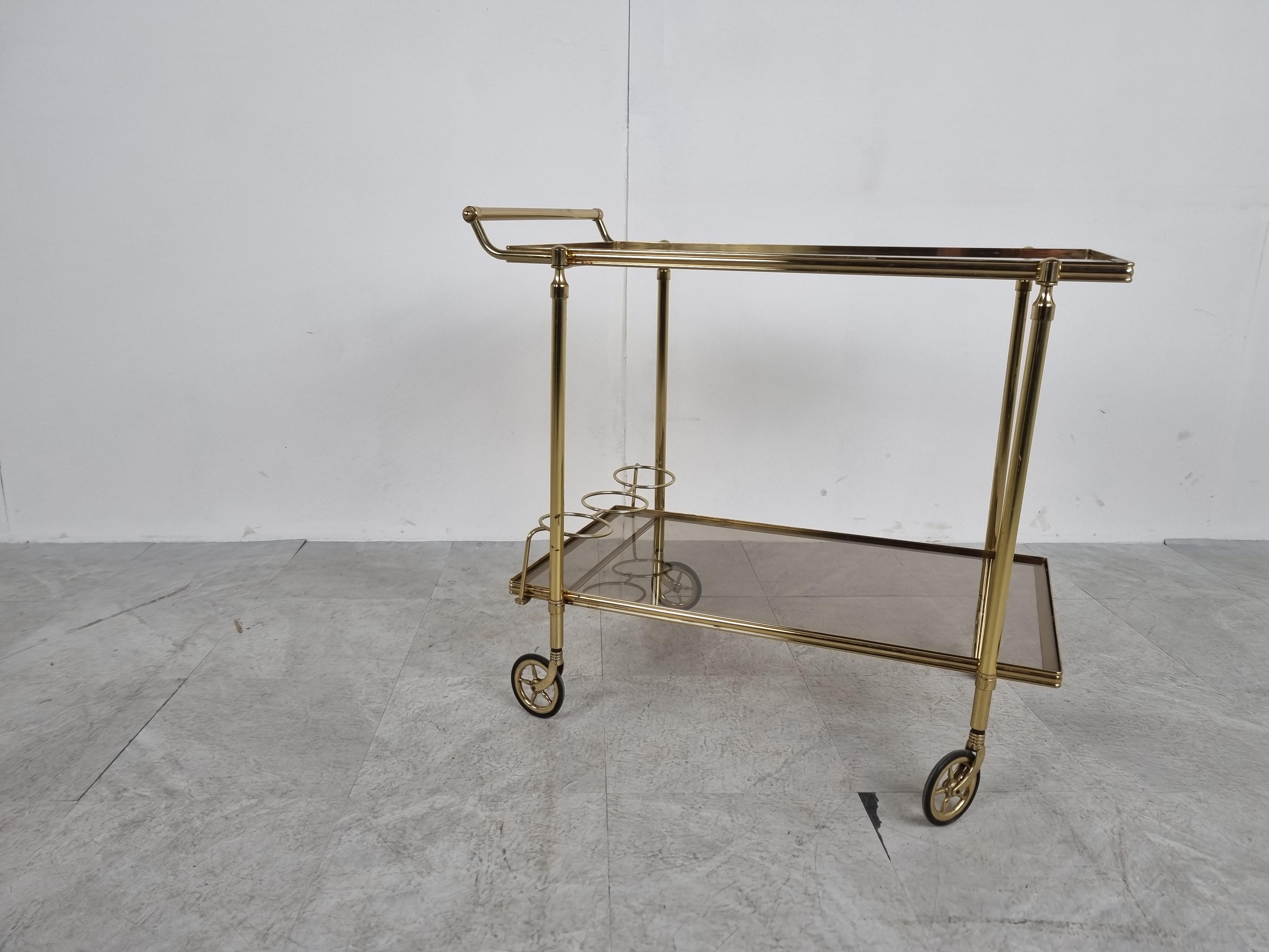 Brass Drinks Trolley, 1960s In Good Condition In HEVERLEE, BE