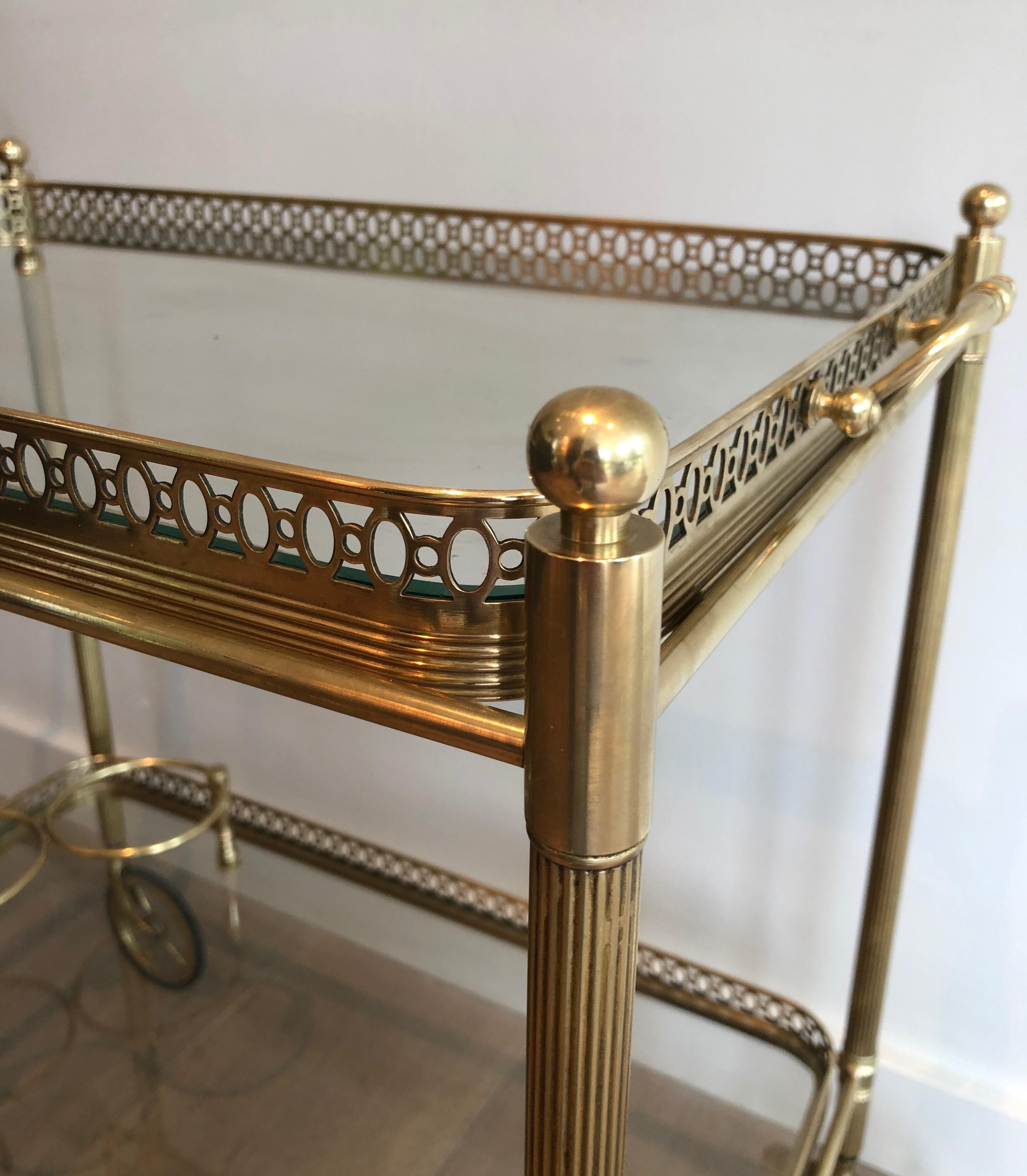 Brass Drinks Trolley by Maison Jansen. Circa 1940 8