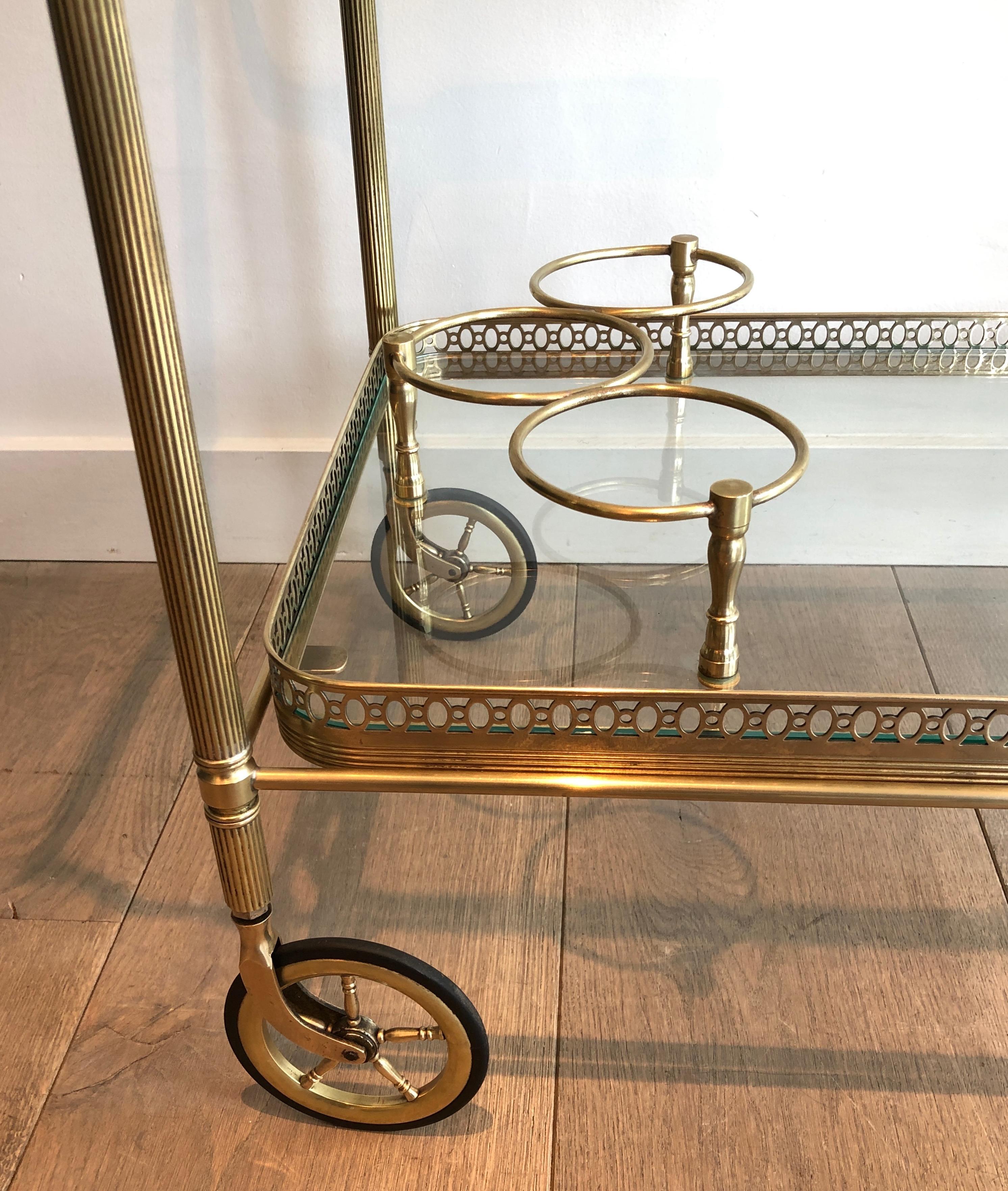 Brass Drinks Trolley by Maison Jansen. Circa 1940 10