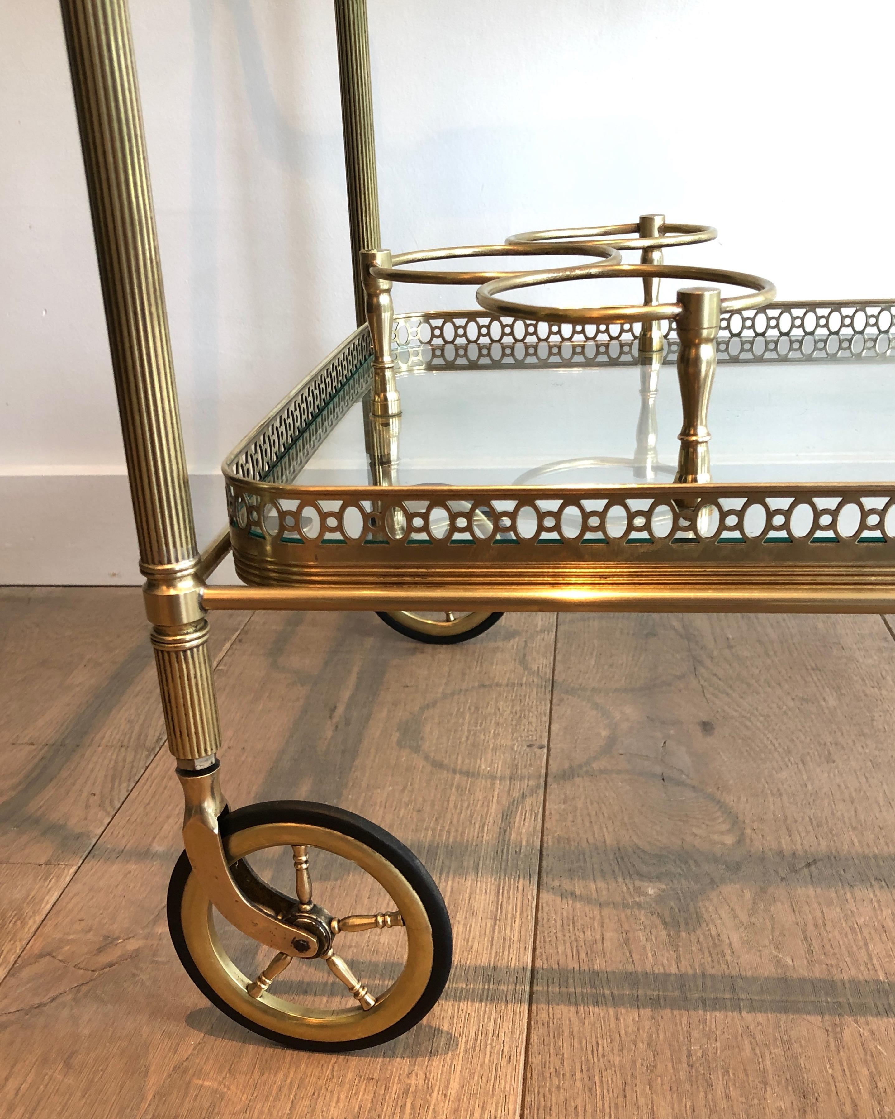 20th Century Brass Drinks Trolley by Maison Jansen. Circa 1940
