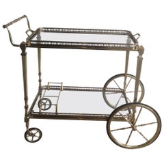 Chariot pour boissons en laiton de la Maison Jansen