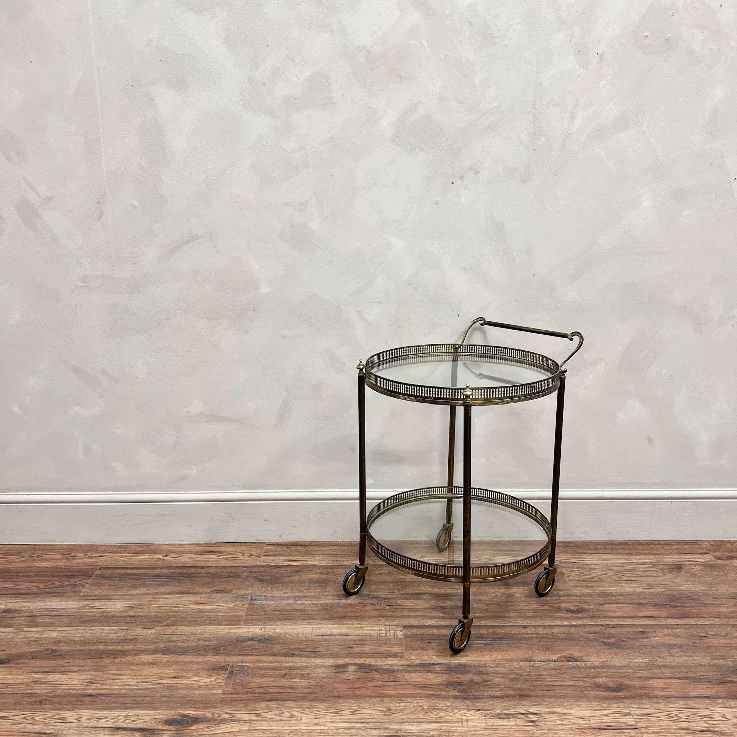 French Brass Drinks Trolley