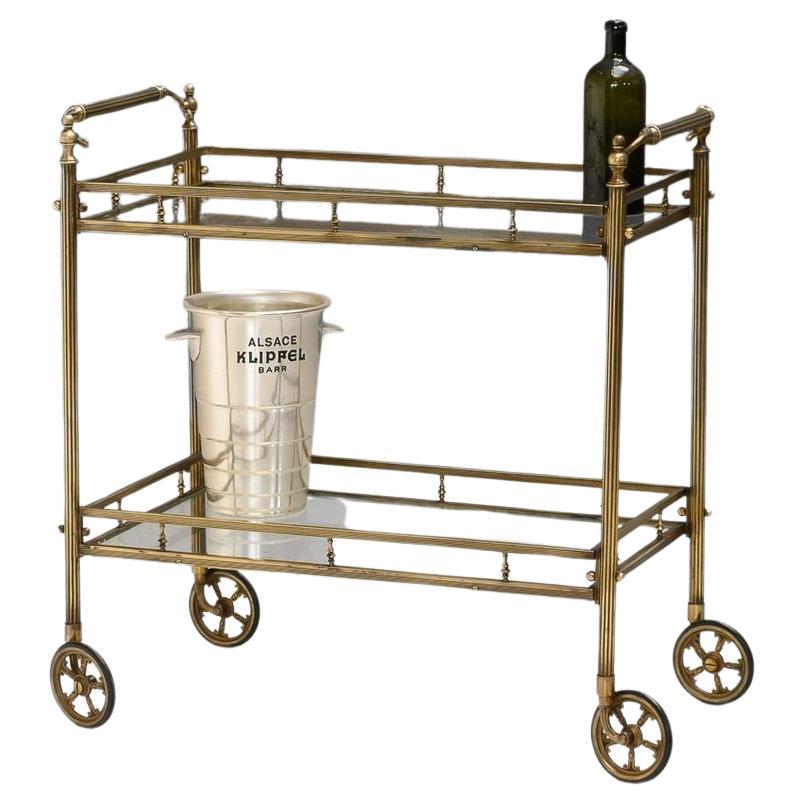 Chariot à boissons en laiton en vente