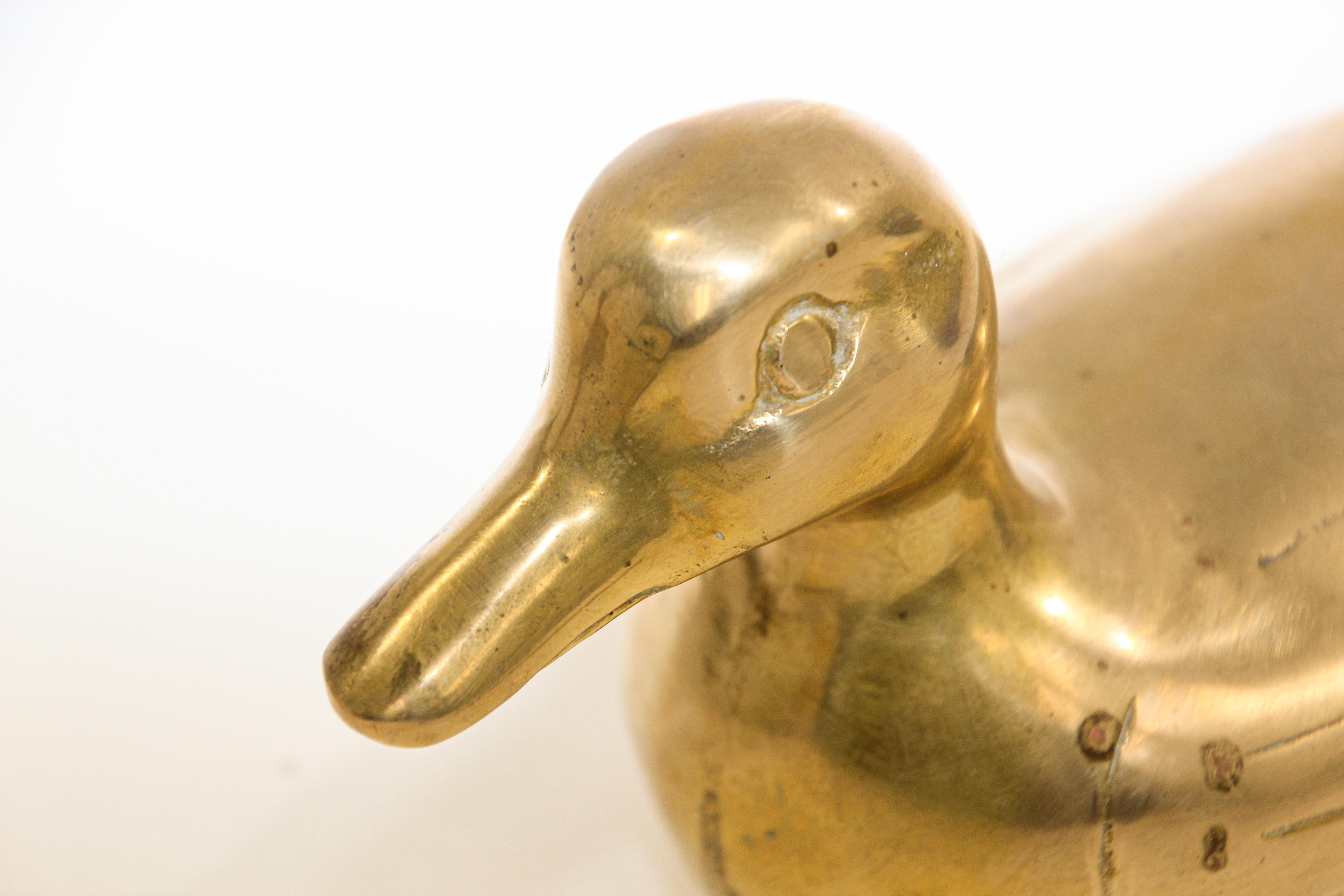 large brass duck