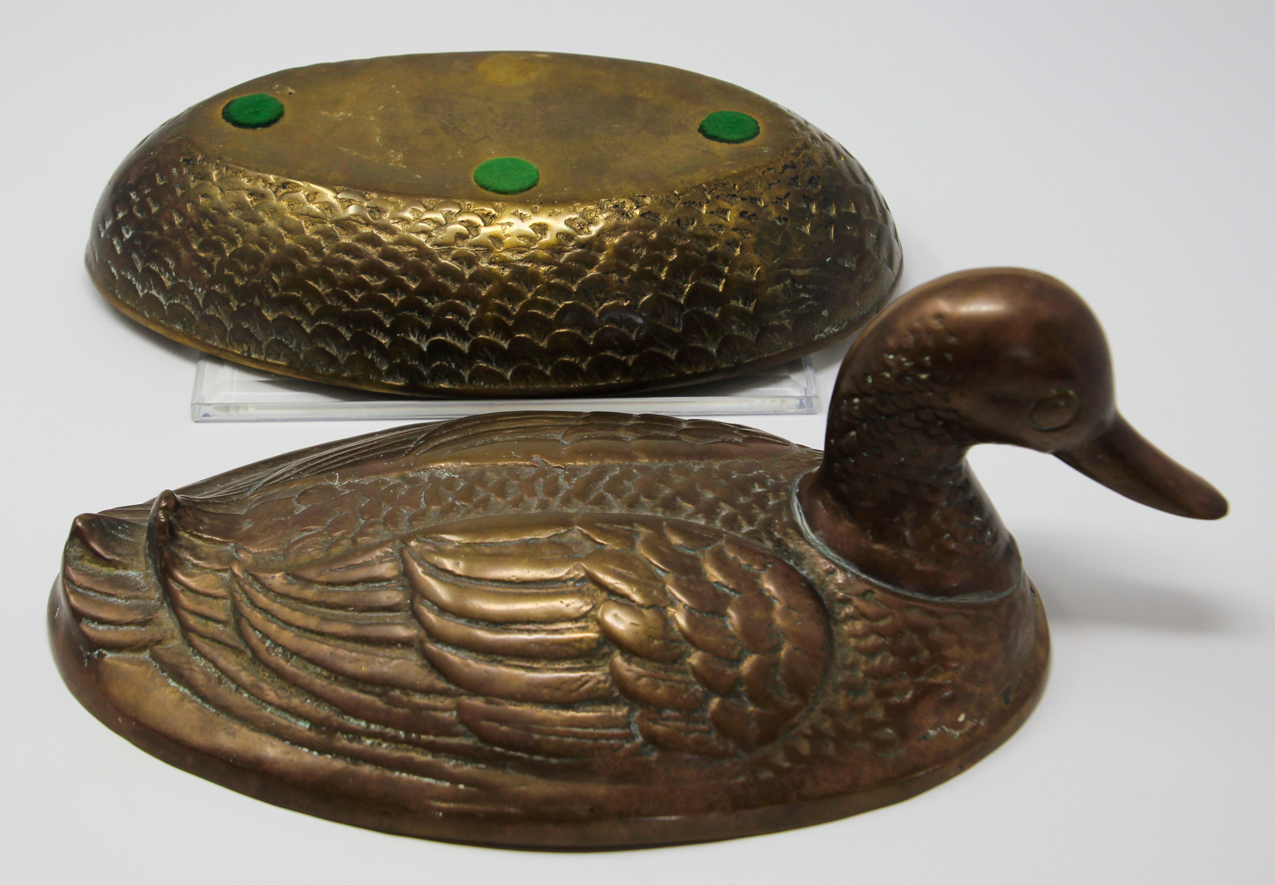 Brass Duck Form Lidded Decorative Box 6