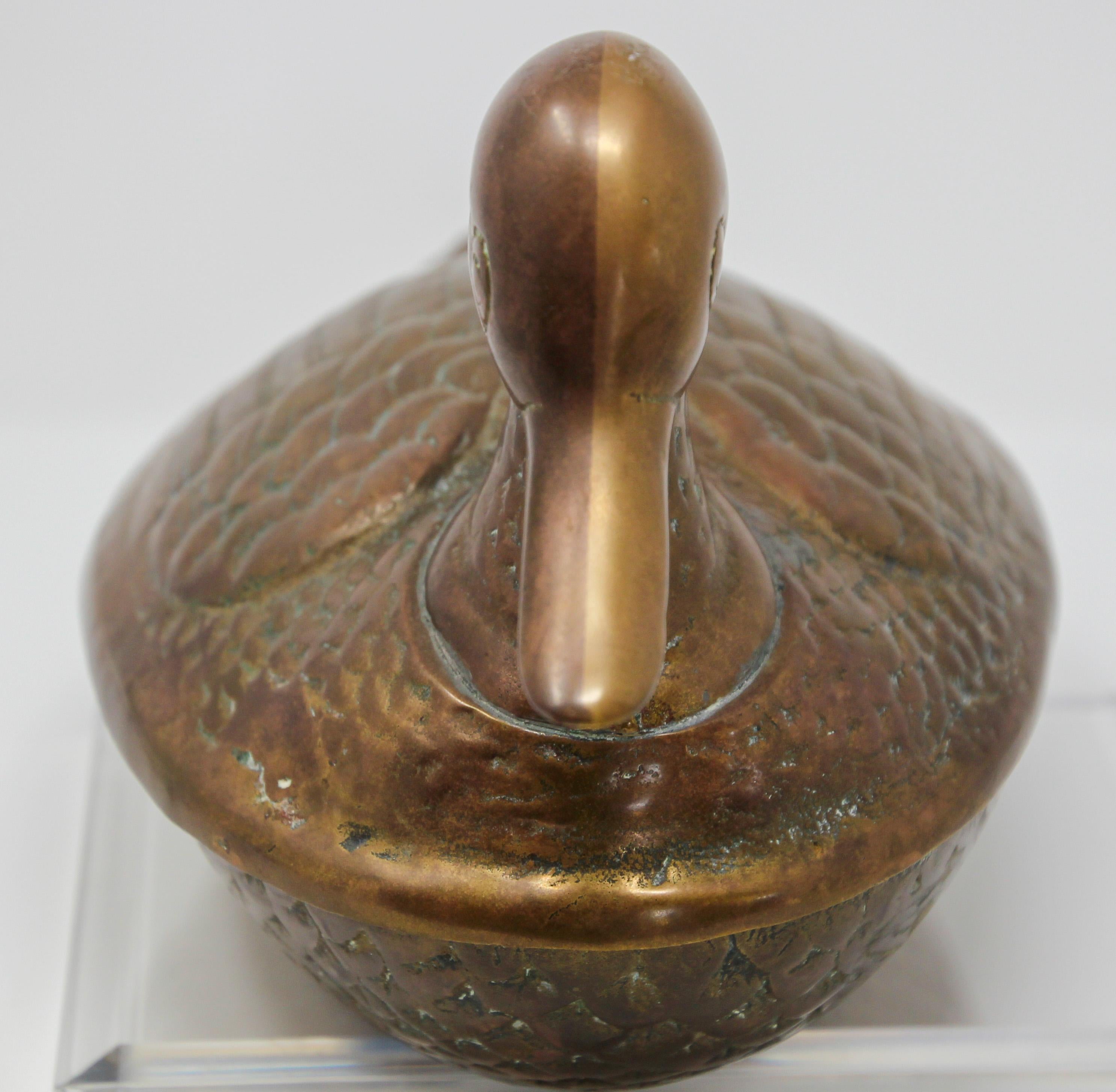 solid brass duck