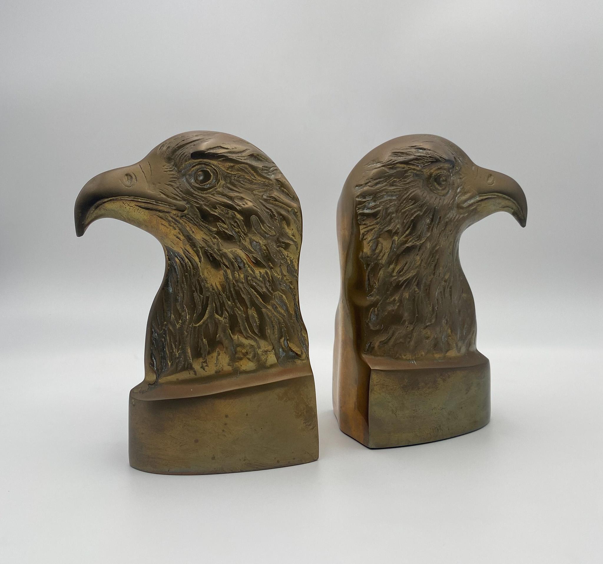 Brass Eagle Bookends or Doorstops, 1970's  For Sale 4