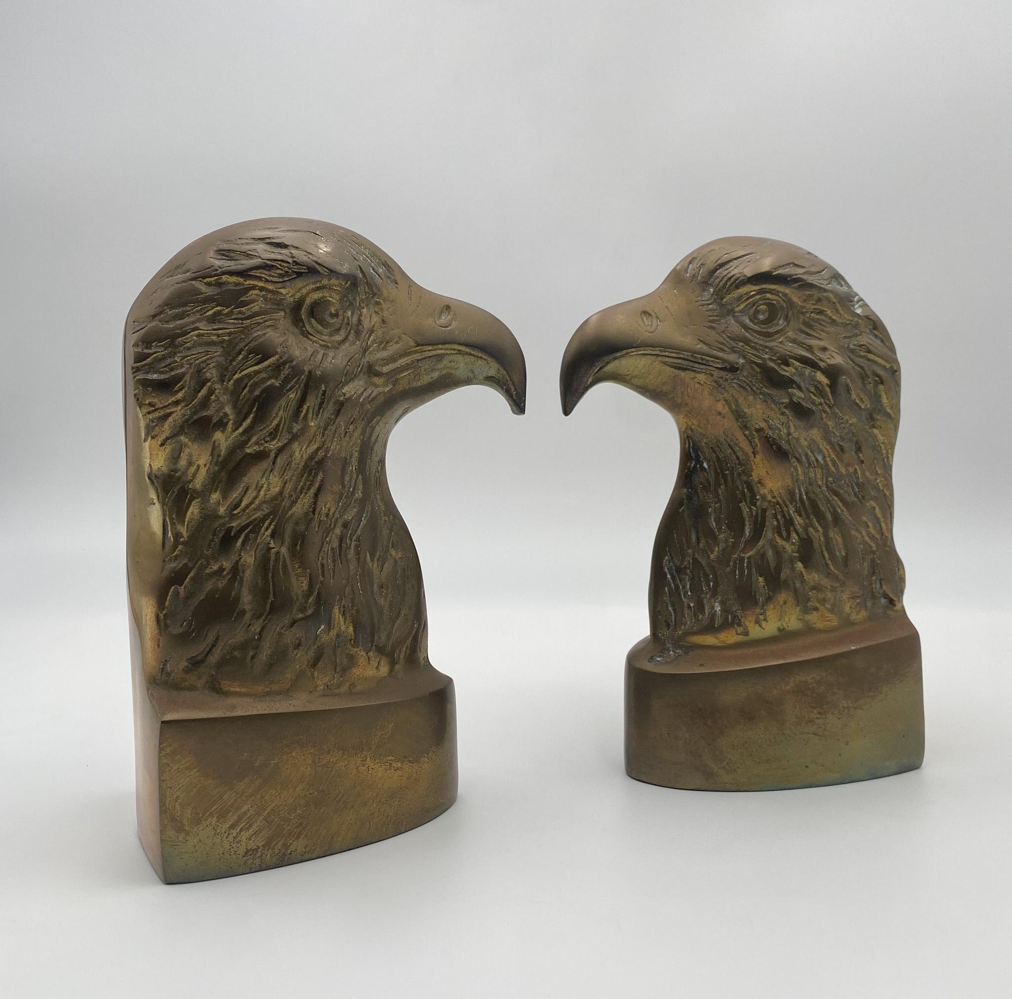 Brass Eagle Bookends or Doorstops, 1970's  For Sale 5