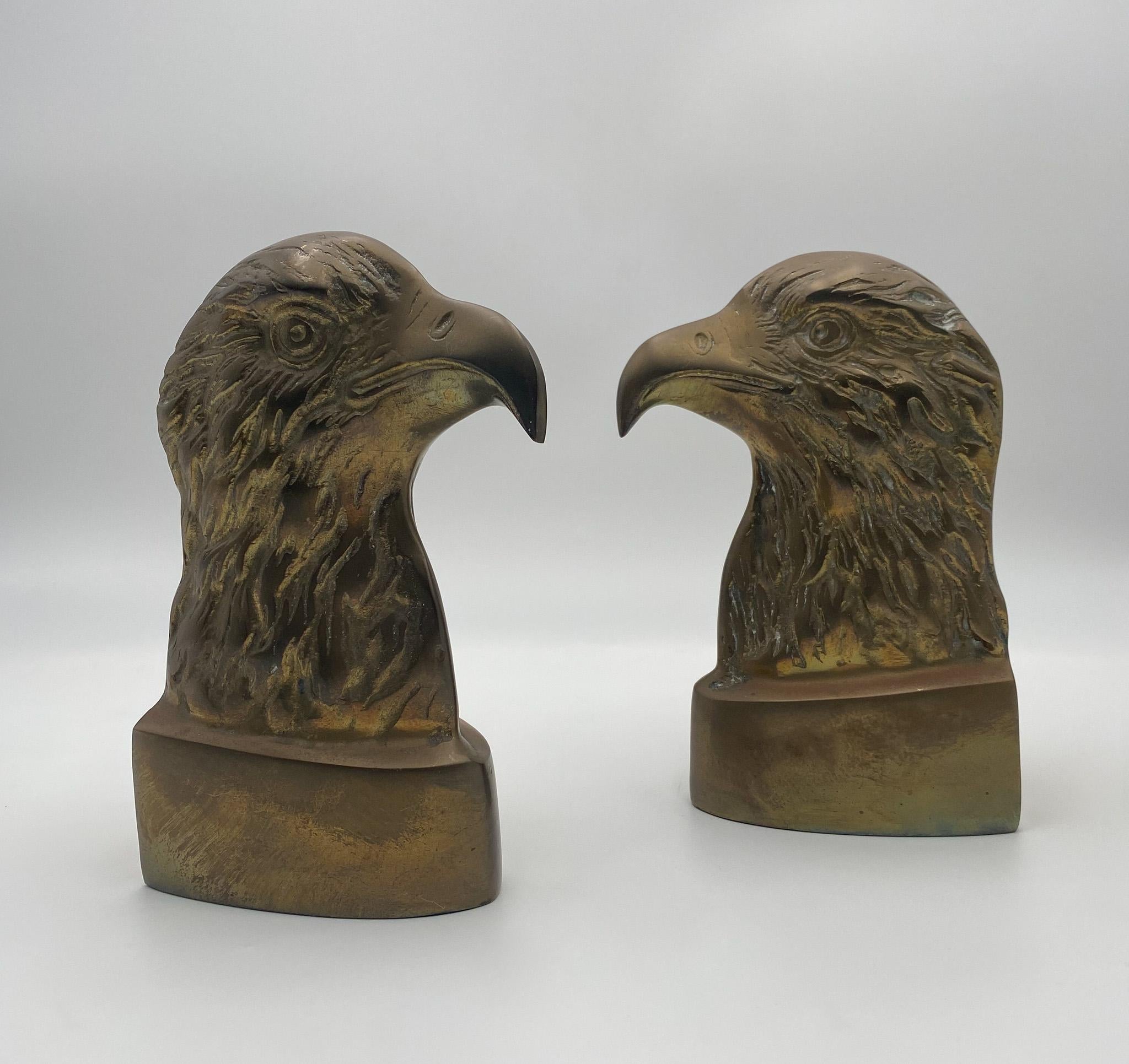 Brass Eagle Bookends or Doorstops, 1970's  For Sale 6