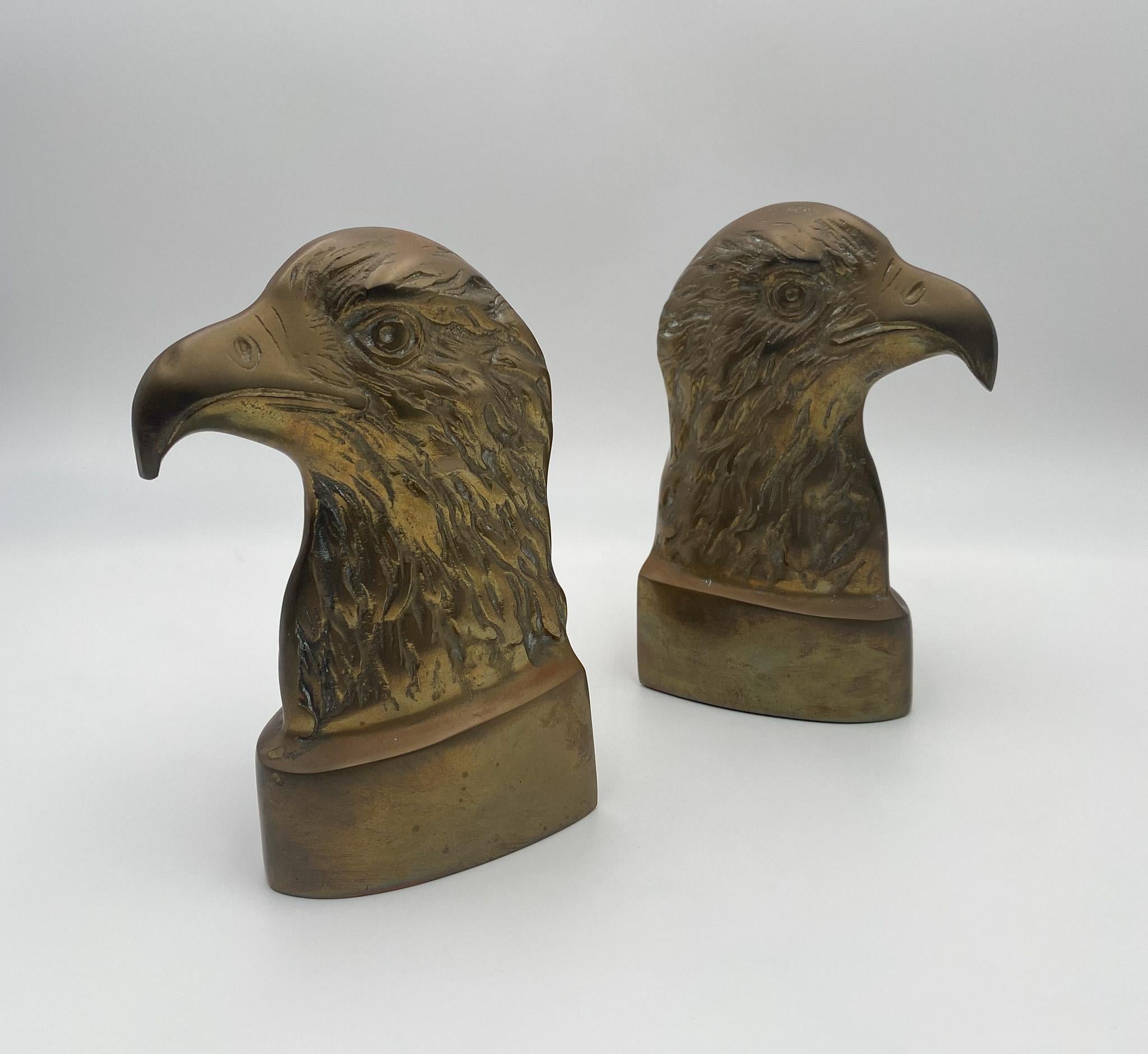 Brass Eagle Bookends or Doorstops, 1970's  For Sale 1