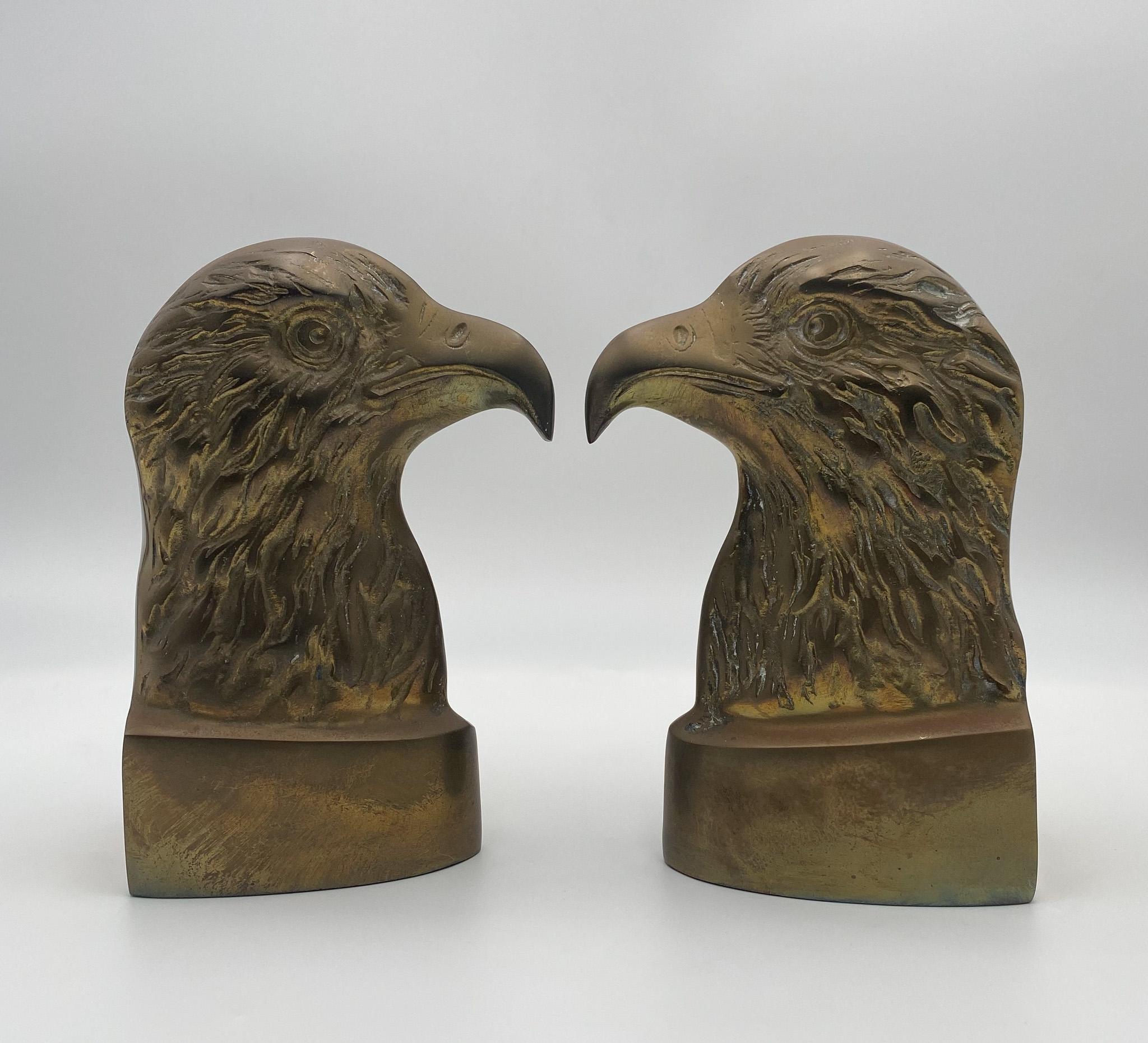 Brass Eagle Bookends or Doorstops, 1970's  For Sale 3