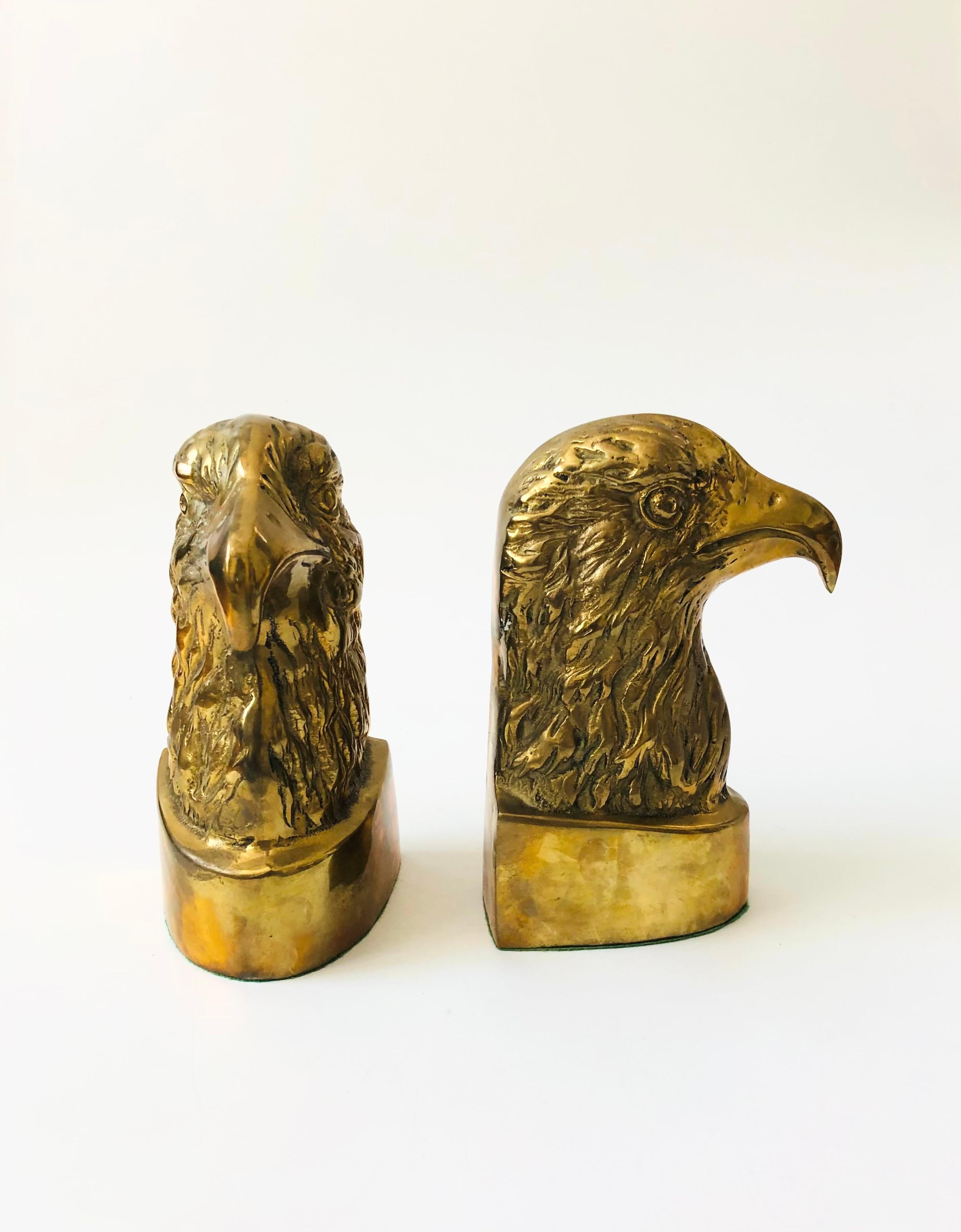 Brass Eagle Bookends, Set of 2 2