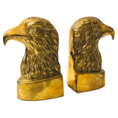 Brass Eagle Bookends, Set of 2