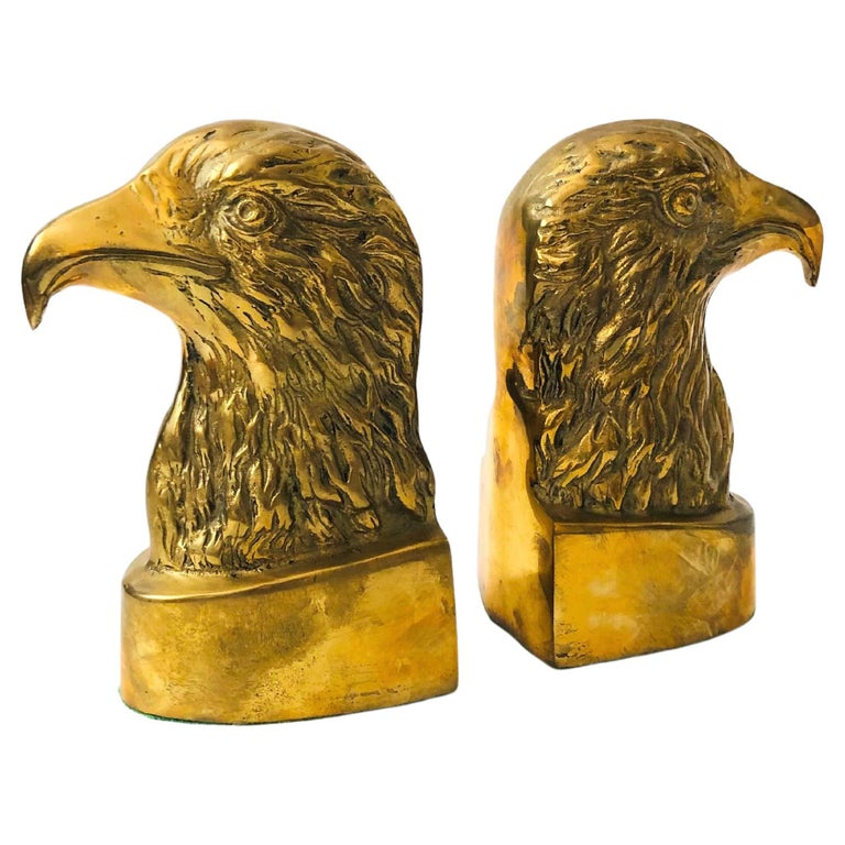 Brass Eagle Bookends Set of 2 For Sale at 1stDibs