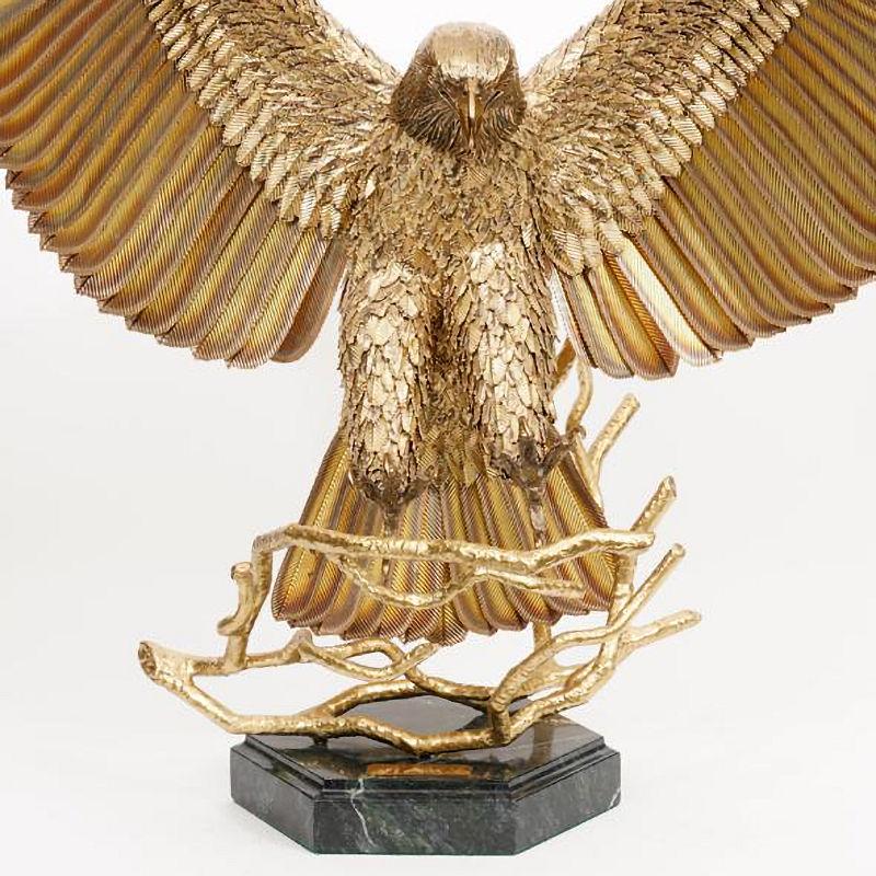 Brass Eagle Sculpture by Robert Signorella In Good Condition In New York, NY