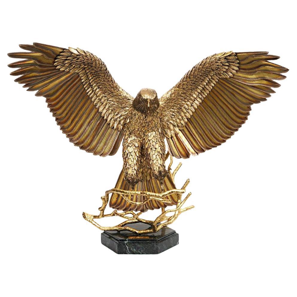 Brass Eagle Sculpture by Robert Signorella
