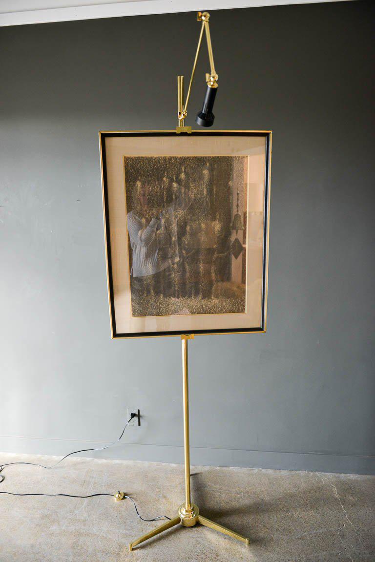 Brass Easel Lamp by Angelo Lelli for Arredoluce of Italy, circa 1970 6