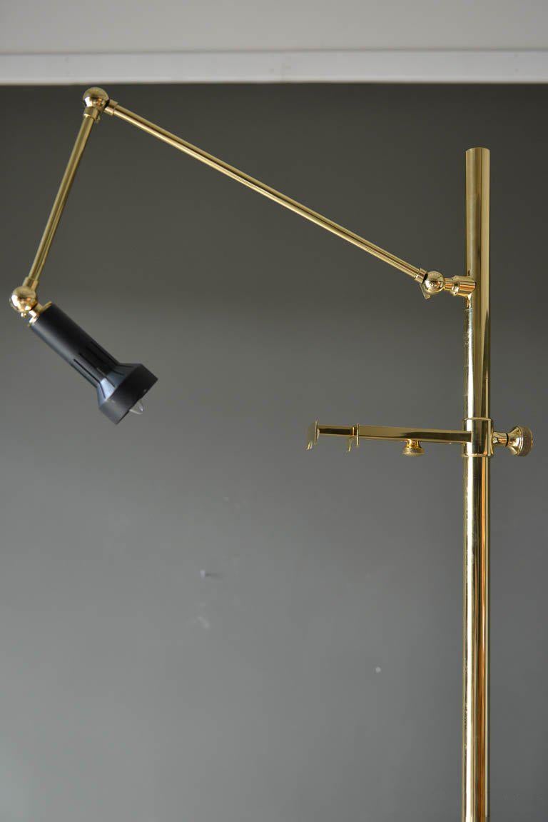 Mid-Century Modern Brass Easel Lamp by Angelo Lelli for Arredoluce of Italy, circa 1970