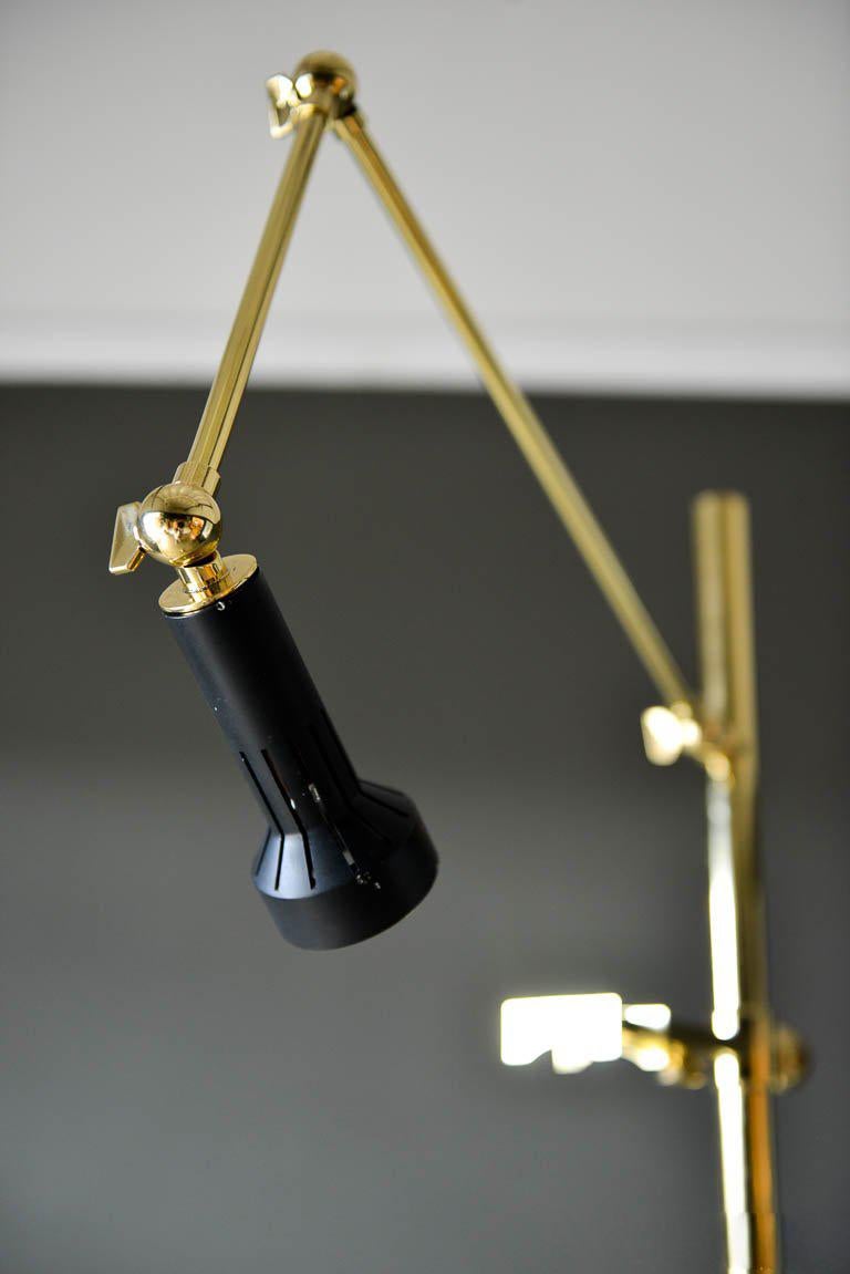 Italian Brass Easel Lamp by Angelo Lelli for Arredoluce of Italy, circa 1970