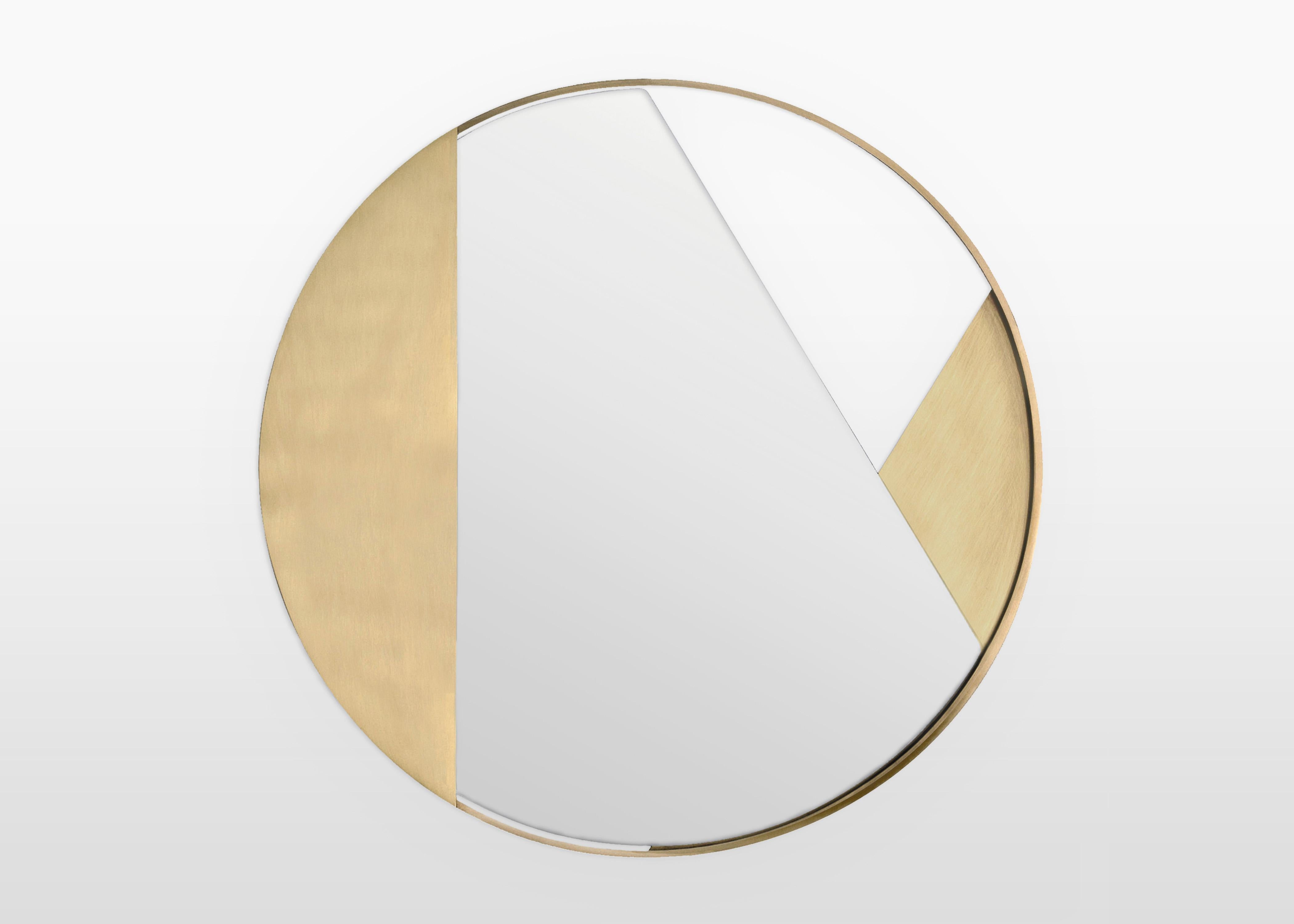 Italian Brass Edition Mirror by Edizione Limitata For Sale