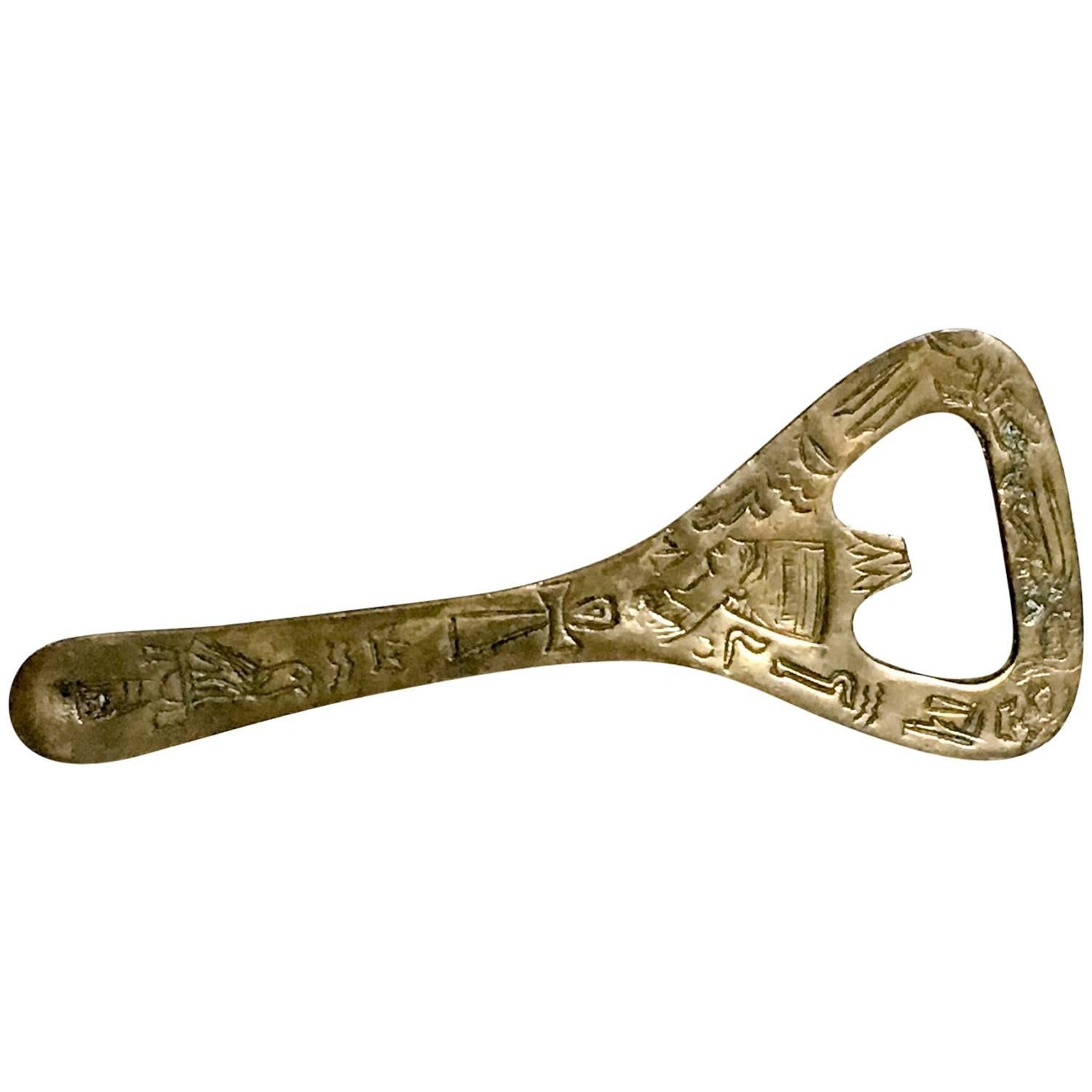 Brass Egyptian Revival Bottle Opener For Sale