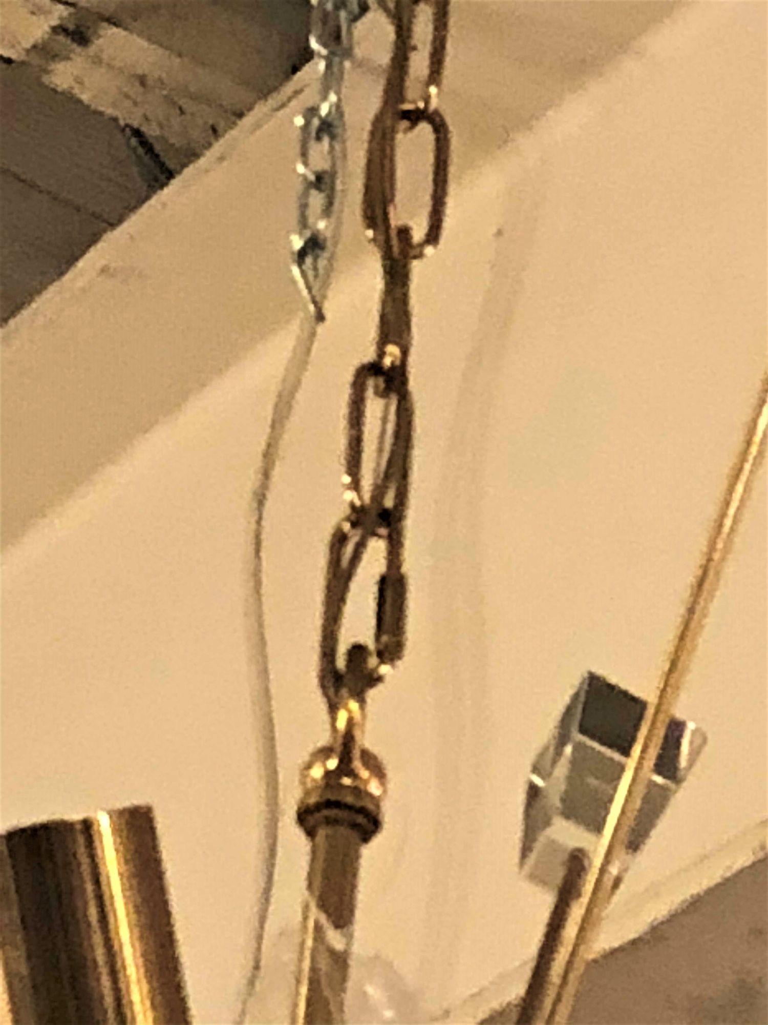 Brass Eighteen-Light Sputnik Chandelier in the Mid-Century Modern Style For Sale 8