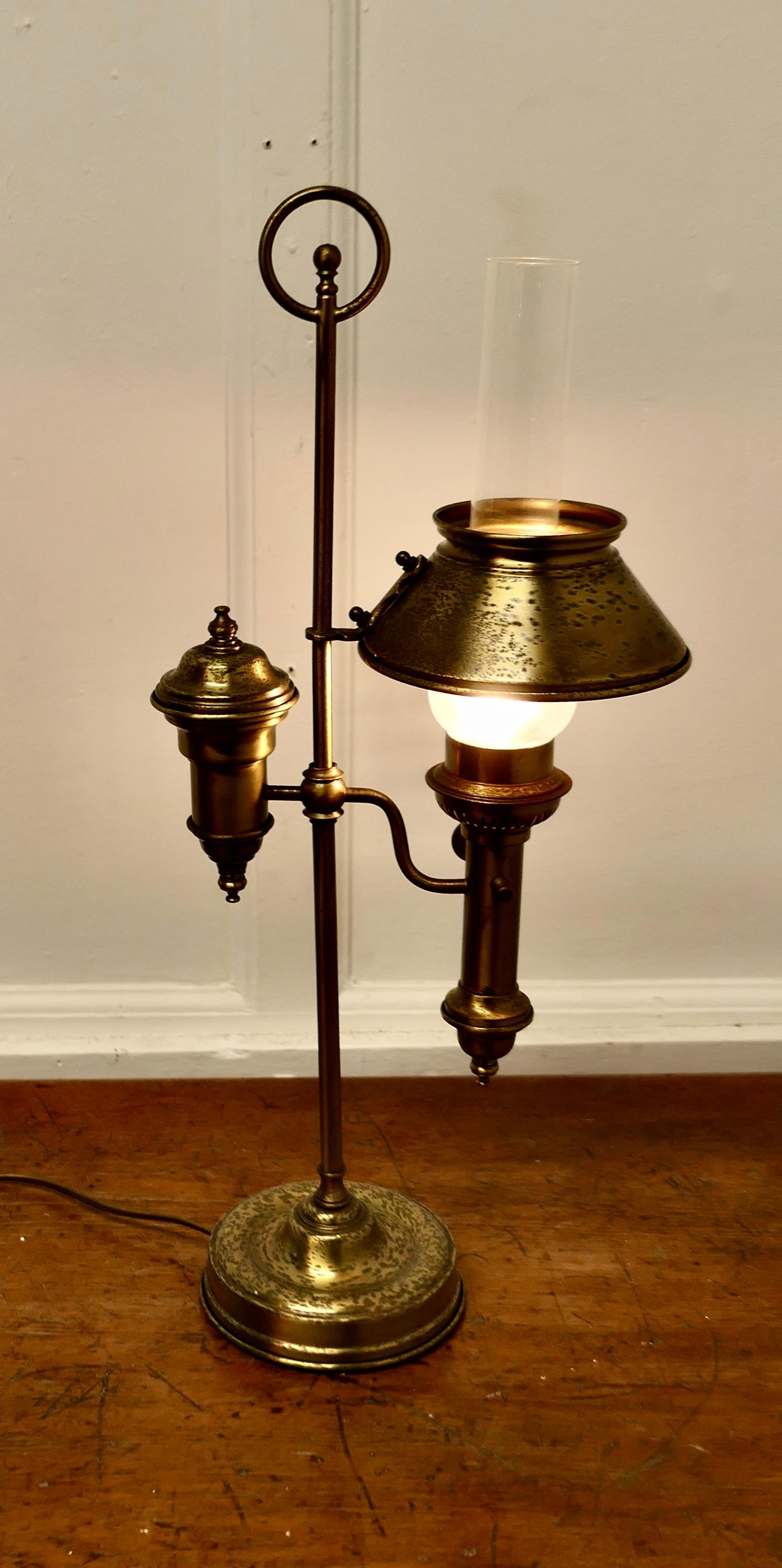 French Provincial Brass Electrified Table Lamp   b For Sale