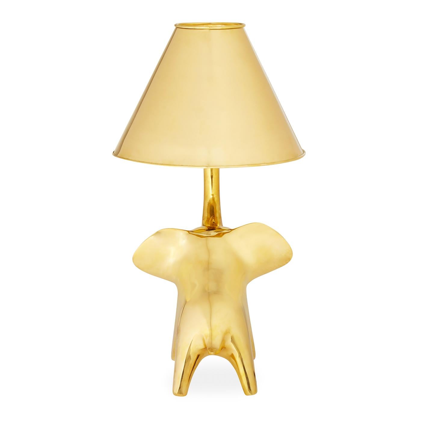 brass elephant lamp