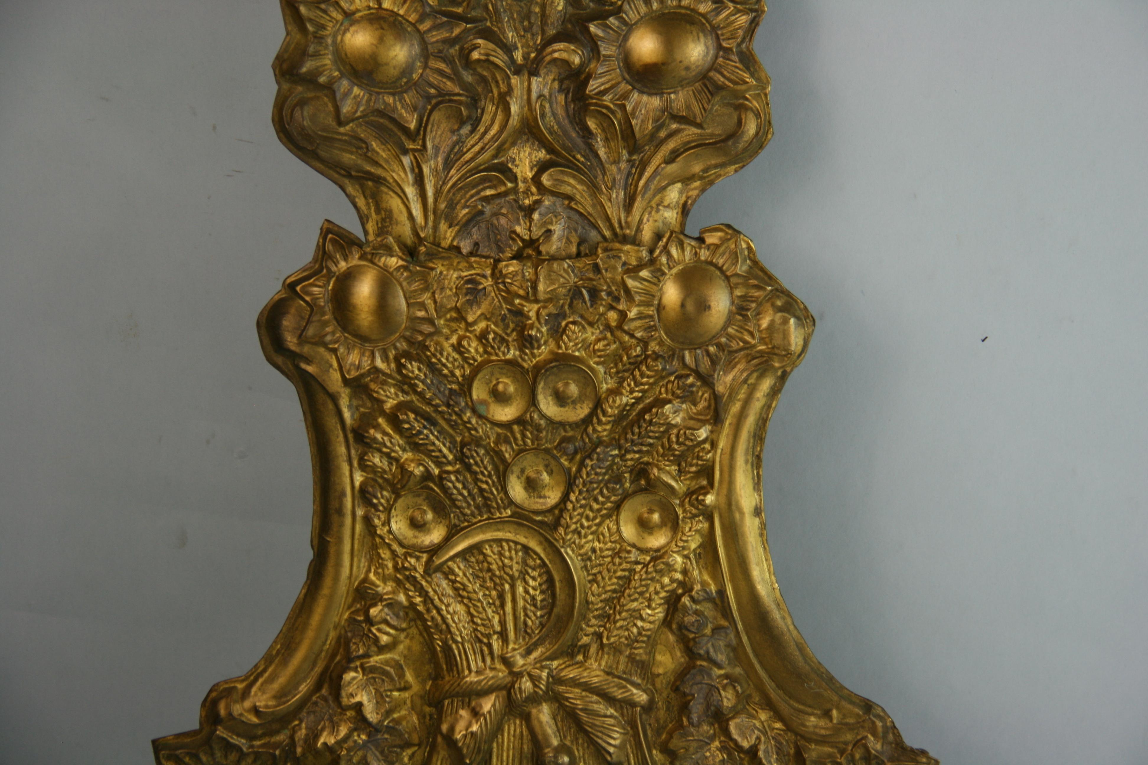 Mid-20th Century Brass Embossed Architectural Elements For Sale