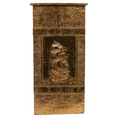 Brass embossed Umbrella Stand 1930s Holland
