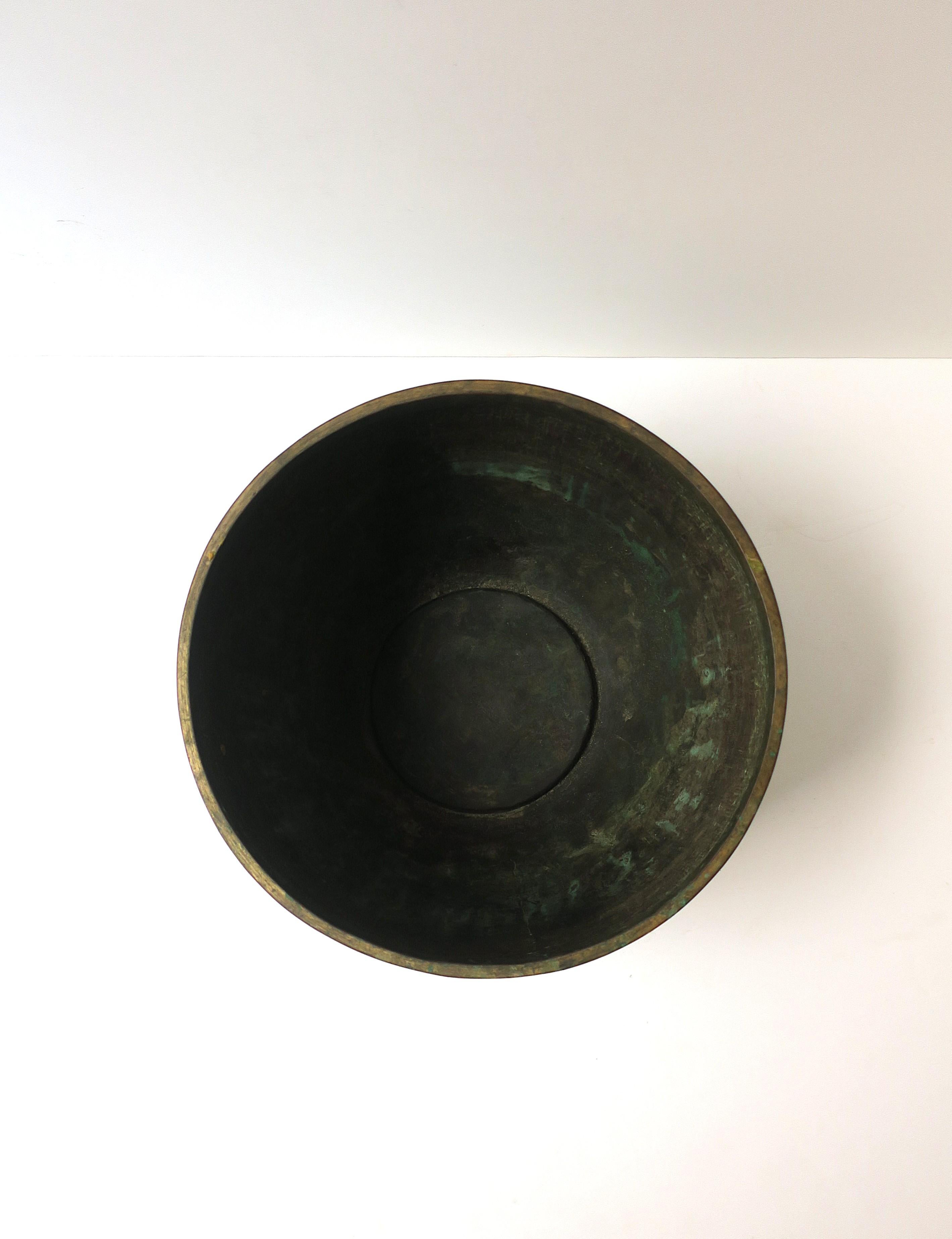 Ciotola in ottone smaltato Cloisonné Fioriera Cachepot Jardinière in vendita 5