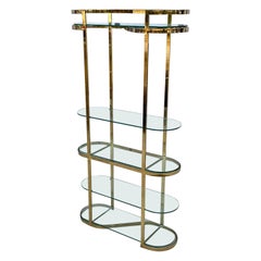 Brass Etagere in the Style of Milo Baughman