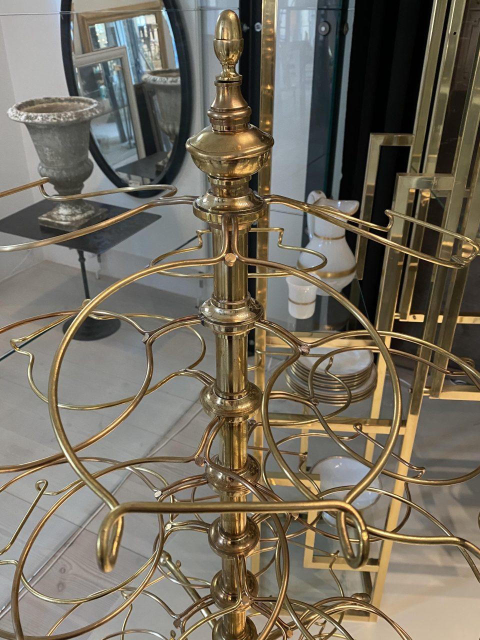 Brass Étagère-Plate Display Stand For Sale 5