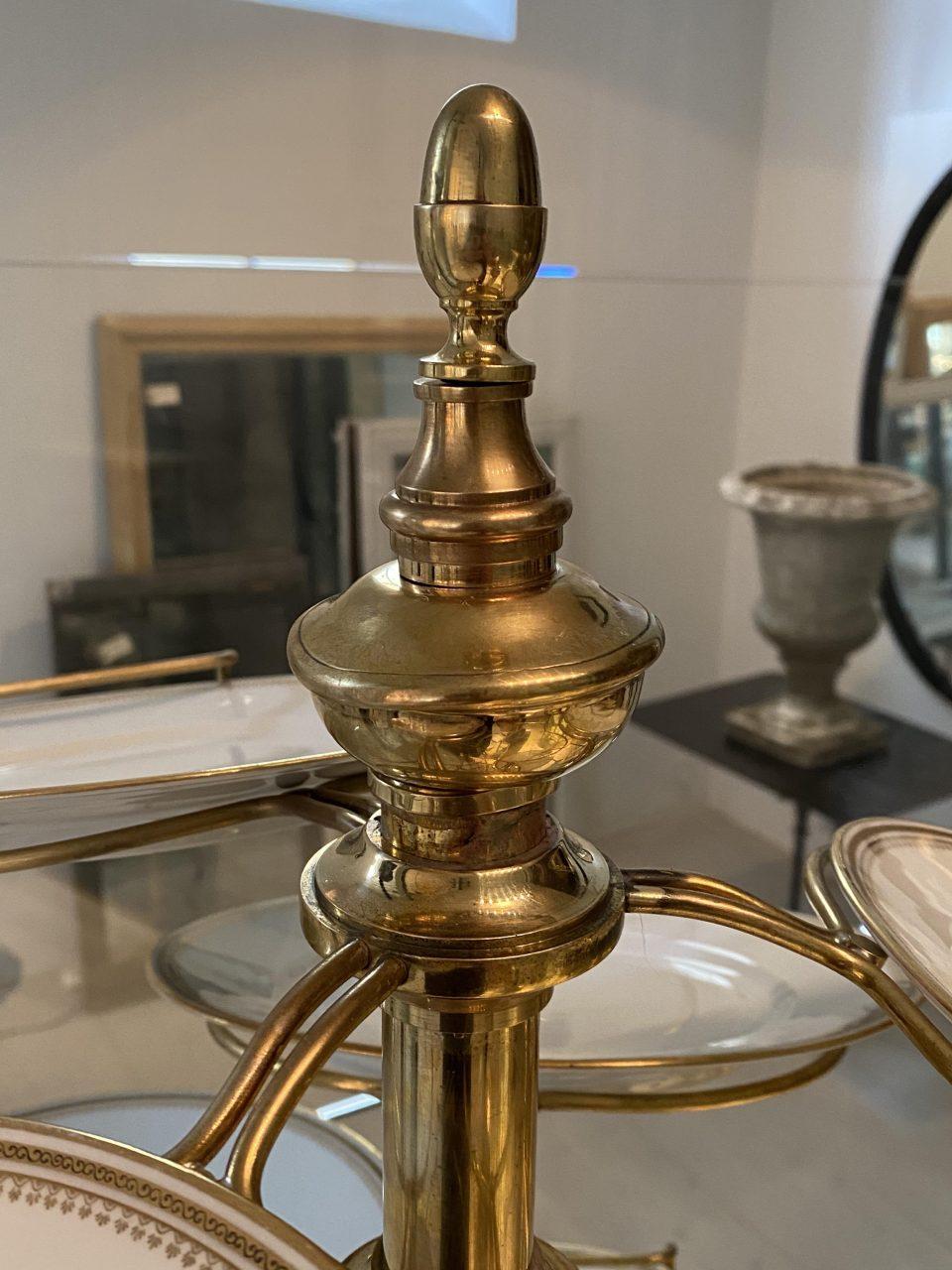 Brass Étagère-Plate Display Stand For Sale 1