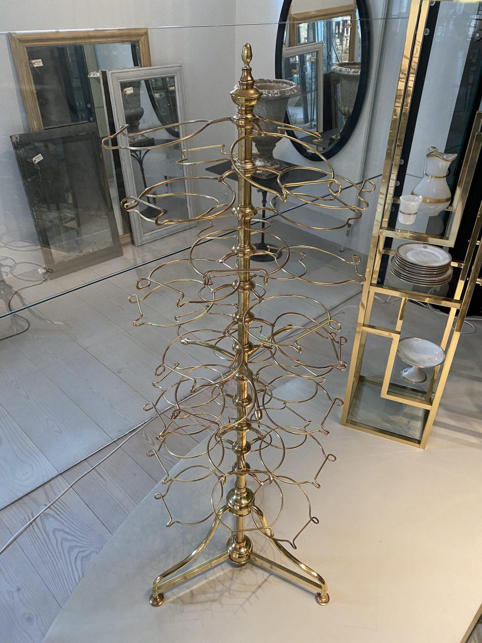 Brass Étagère-Plate Display Stand For Sale at 1stDibs