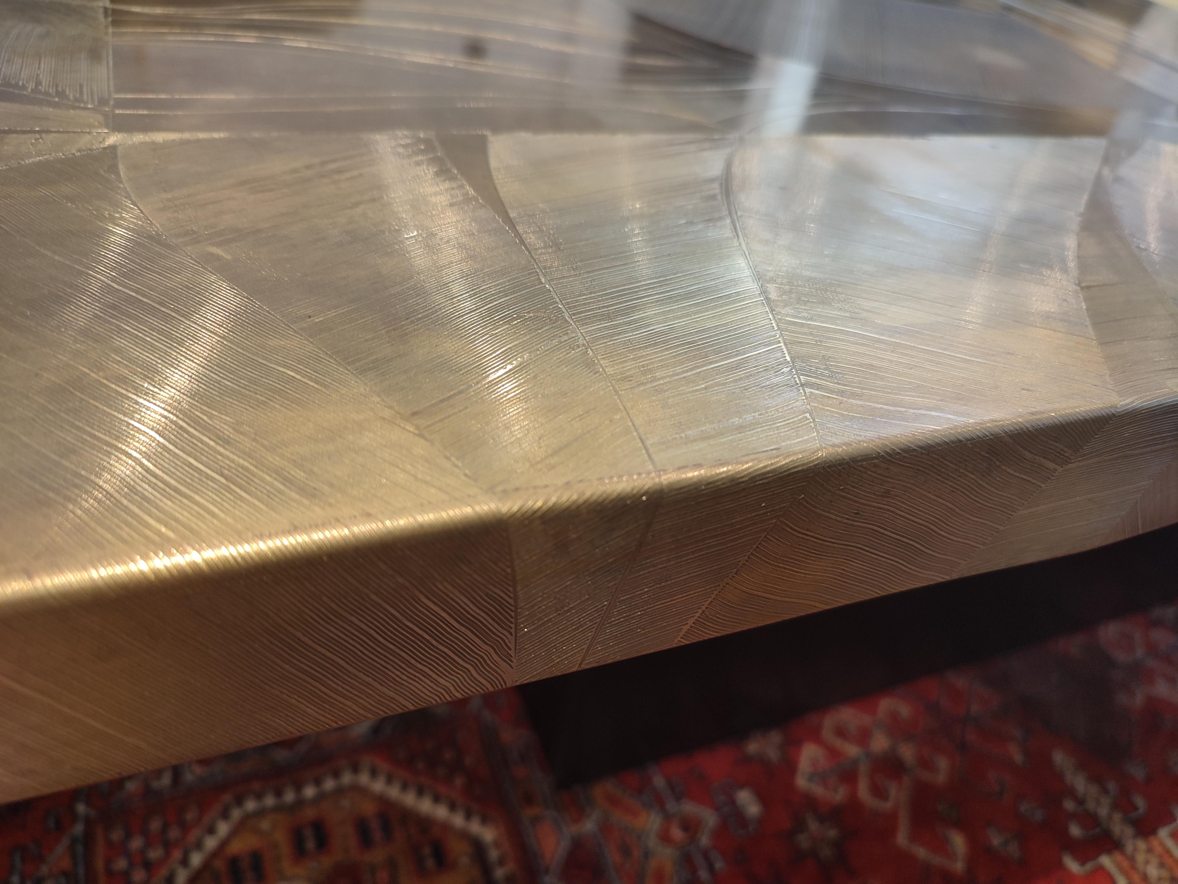 Brass Etched Coffee Table by Christian Krekels 3