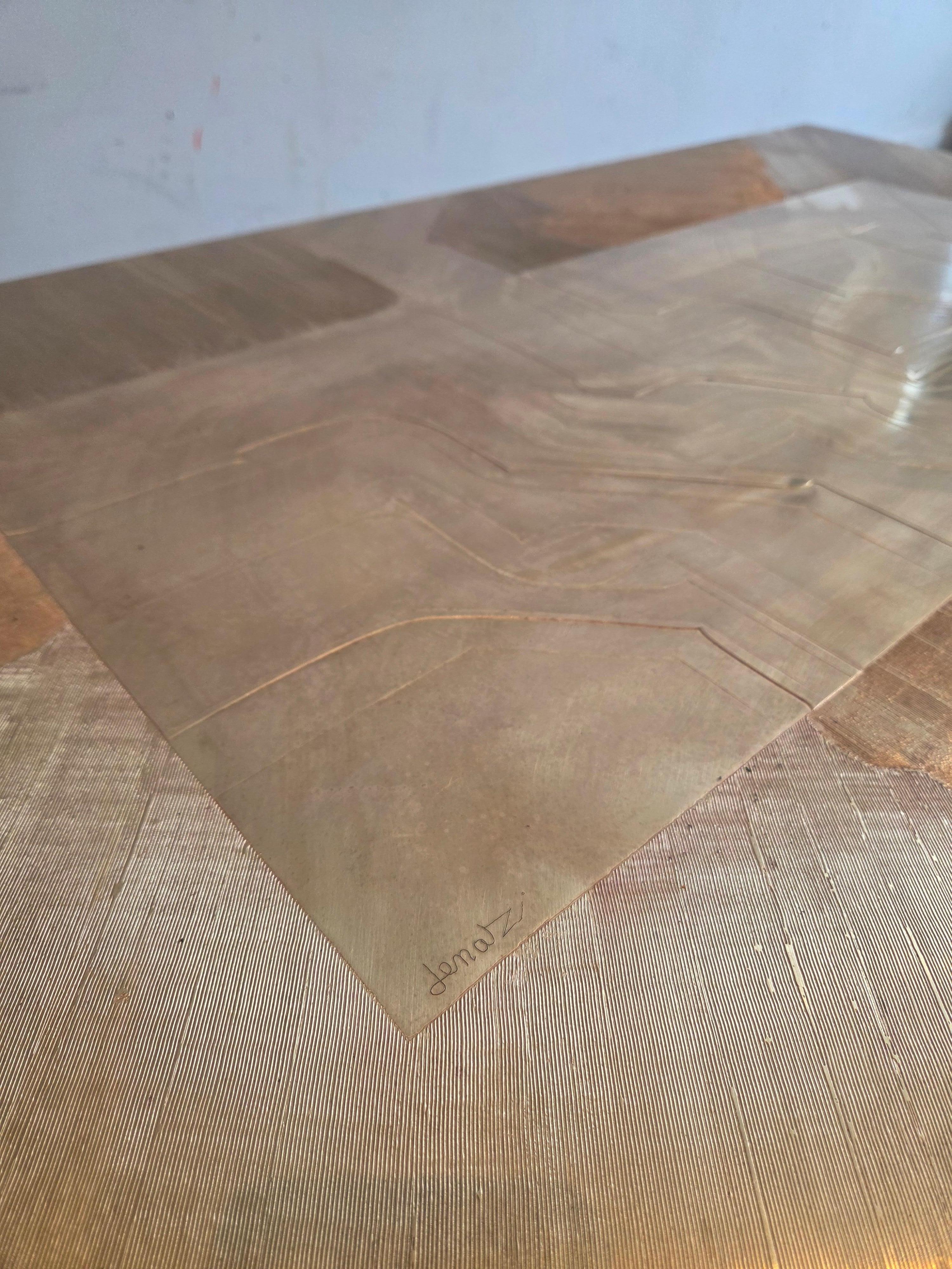 Brass Etched Coffeetable by 