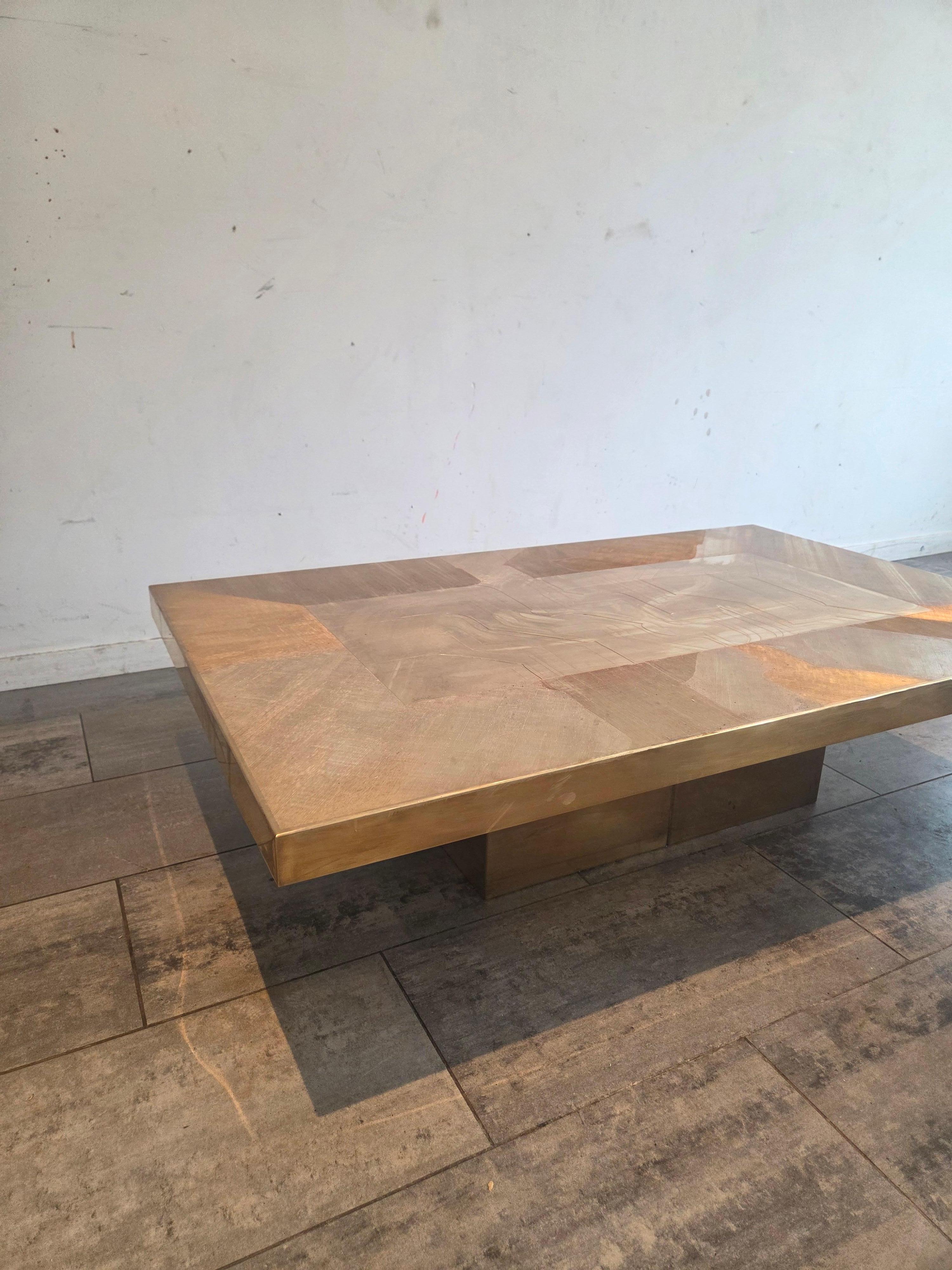 Brass Etched Coffeetable by 