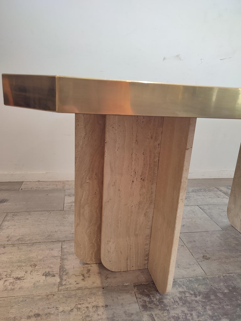 Brass Etched Dining/ Desk Table by 