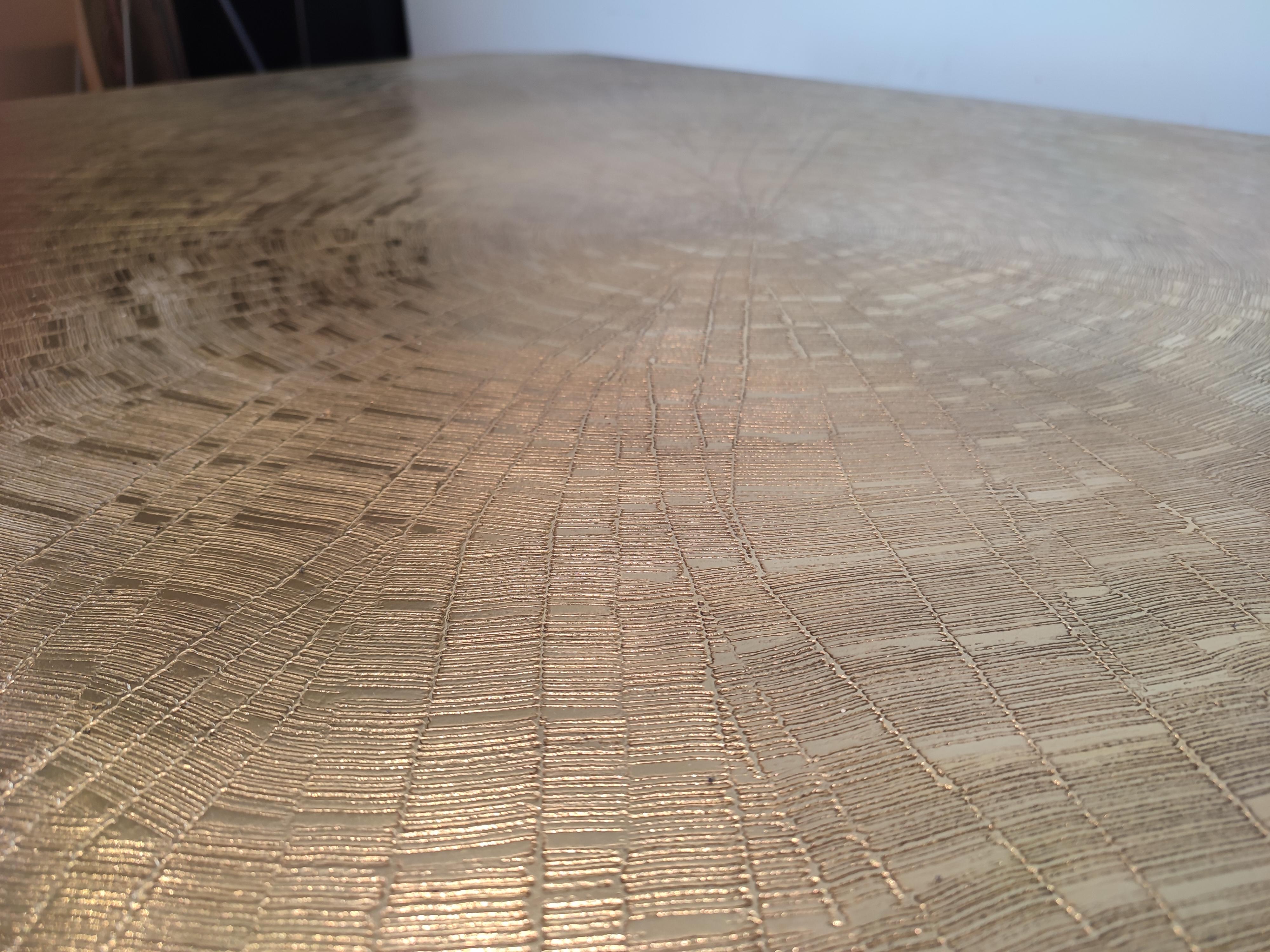 Brass Etched Dining/ Desk Table by 