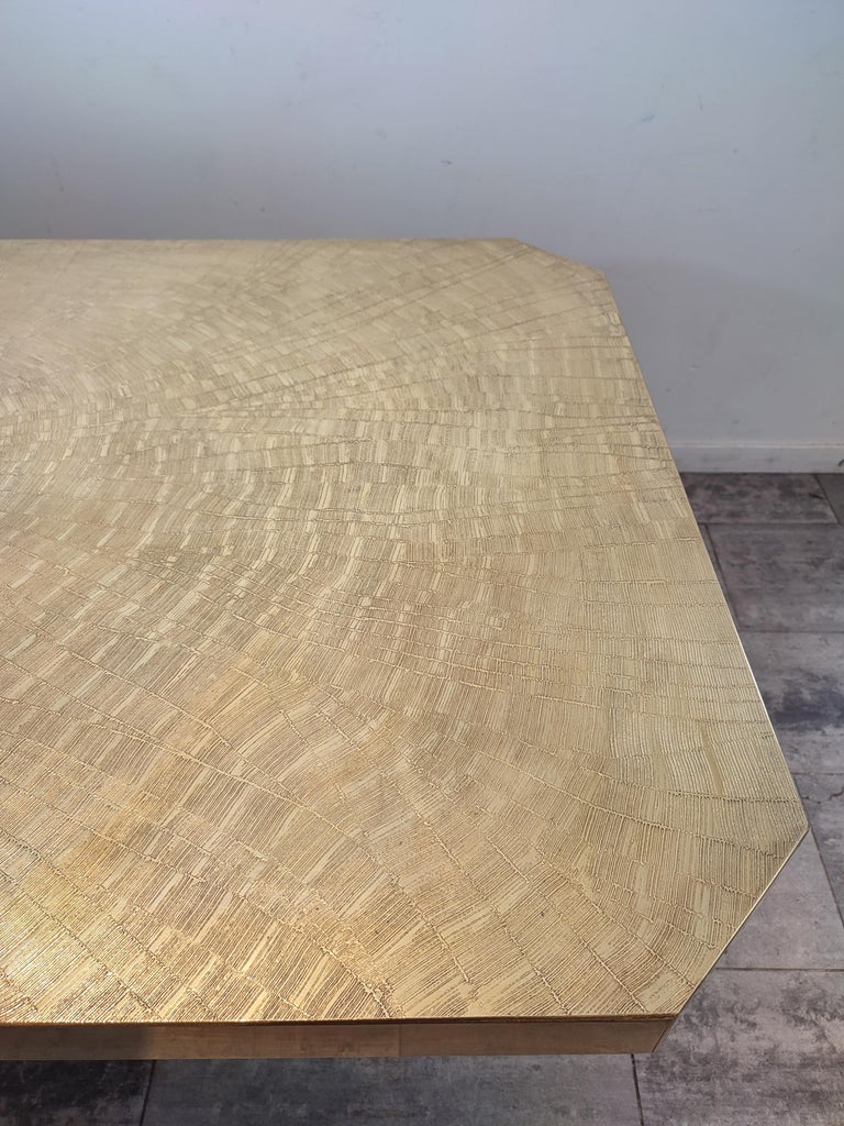 Brass Etched Dining/ Desk Table by 