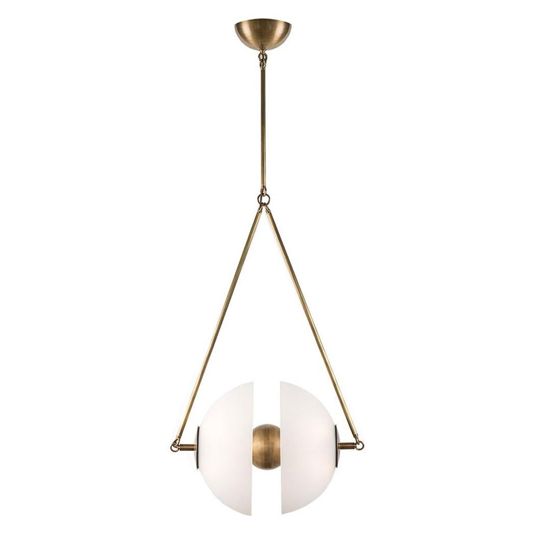 Brass + Etched Glass Pendant, Apparatus