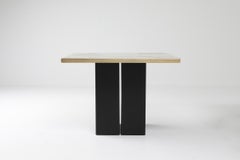 Brass Etched Side Table Set by Christian Heckscher